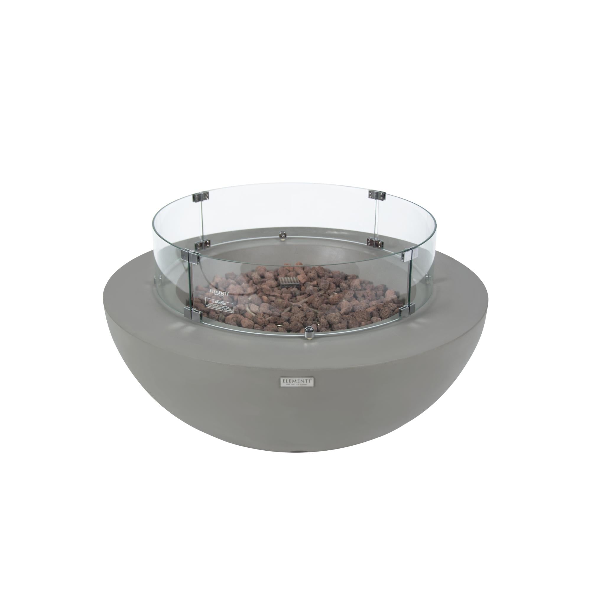 Lunar Bowl 42″ Round Concrete Gas Fire Table – Elementi