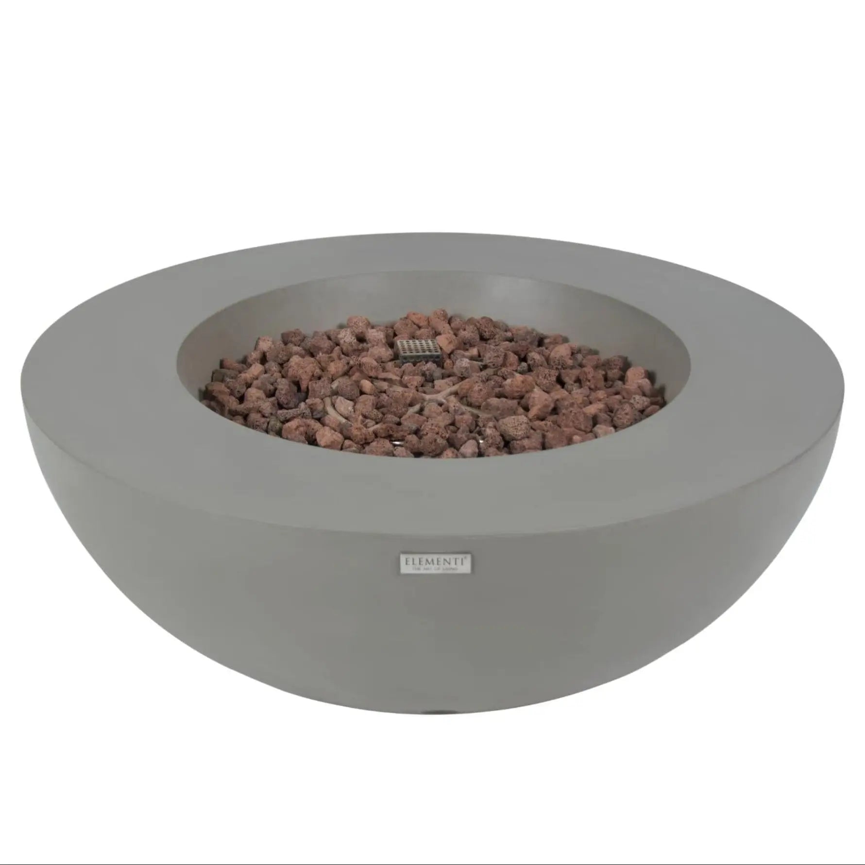 Lunar Bowl 42″ Round Concrete Gas Fire Table – Elementi Elementi