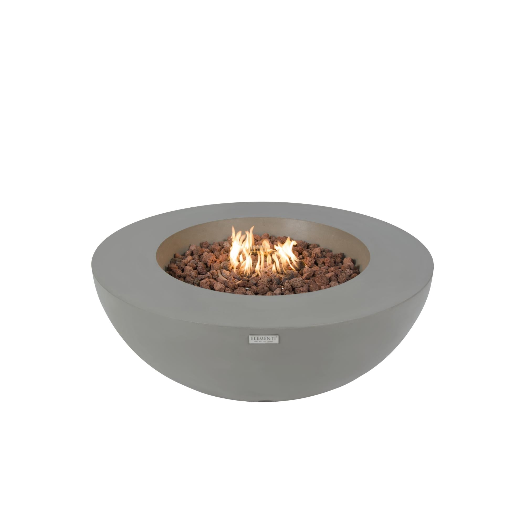 Lunar Bowl 42″ Round Concrete Gas Fire Table – Elementi