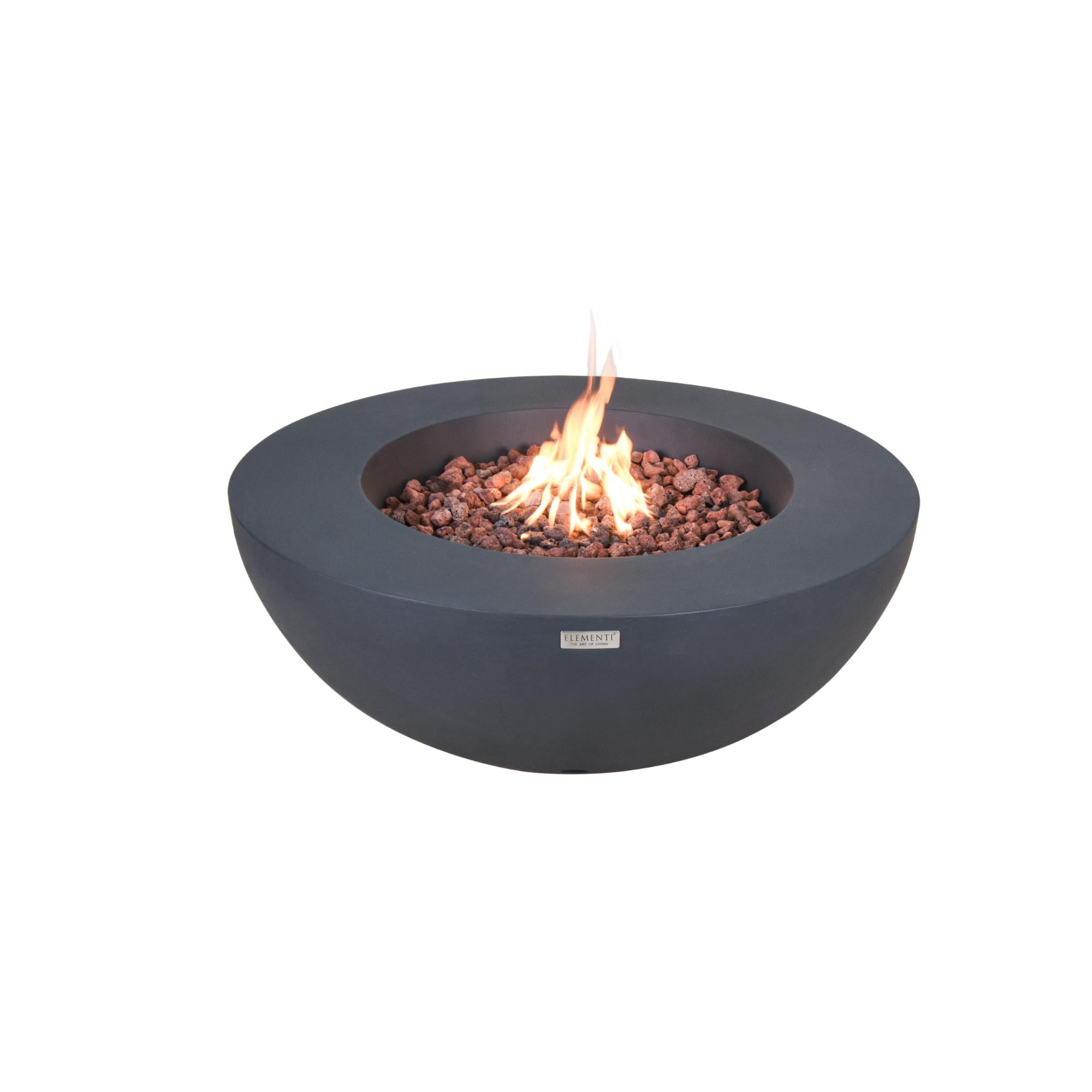 Lunar Bowl 42″ Round Concrete Gas Fire Table – Elementi