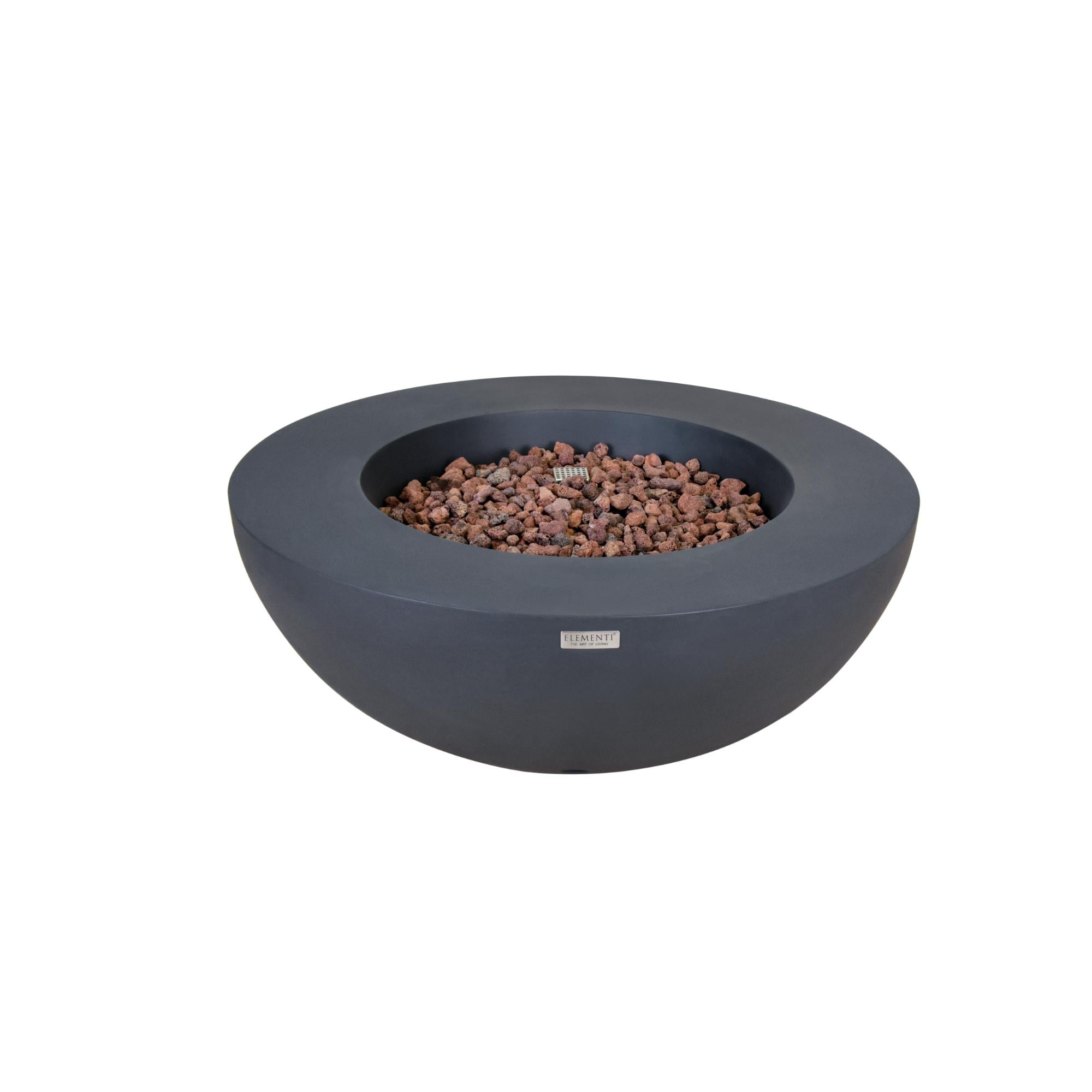 Lunar Bowl 42″ Round Concrete Gas Fire Table – Elementi