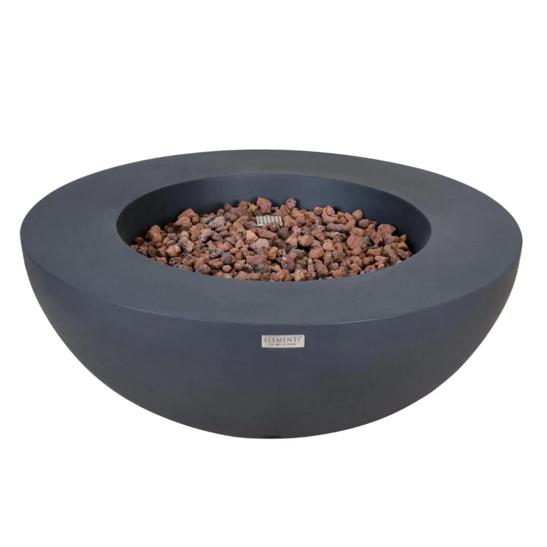 Lunar Bowl 42″ Round Concrete Gas Fire Table – Elementi Elementi