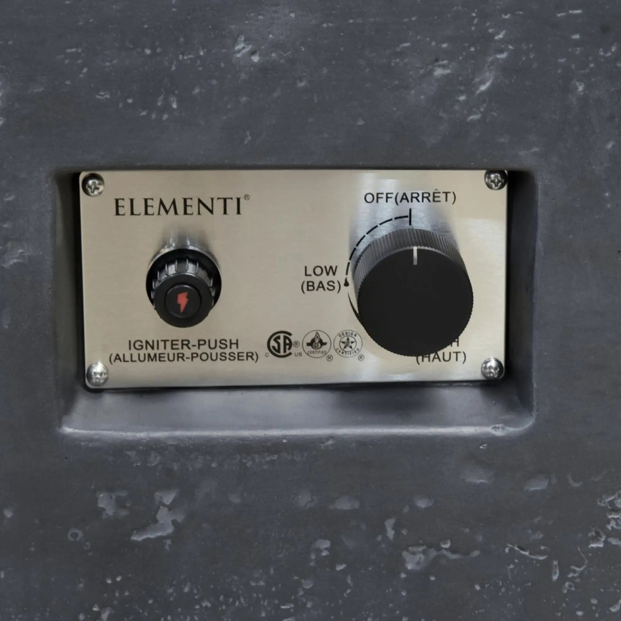 Manhattan 36″ Square Concrete Gas Fire Table – Elementi Elementi