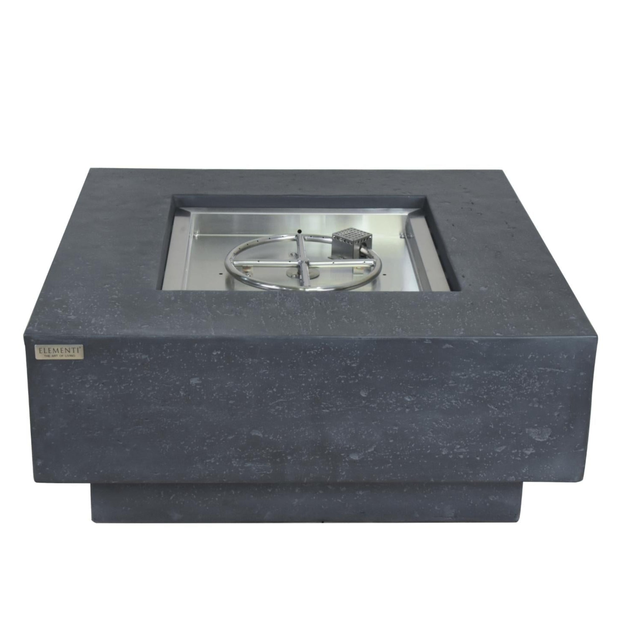 Manhattan 36″ Square Concrete Gas Fire Table – Elementi