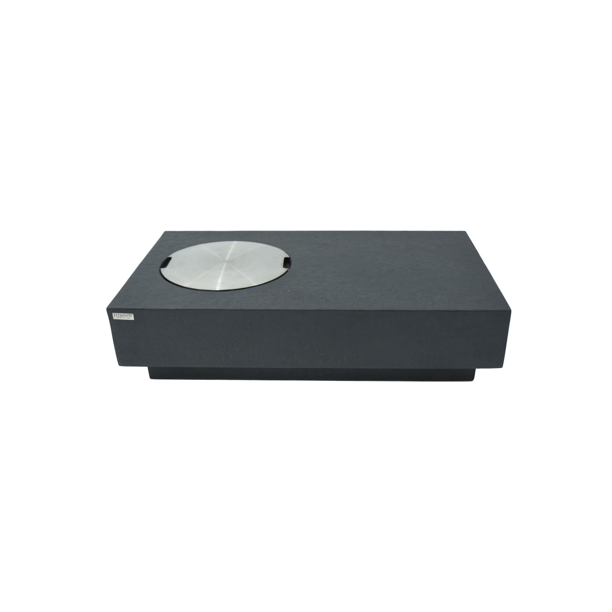 Metropolis 56″ Rectangular Concrete Gas Fire Table – Elementi
