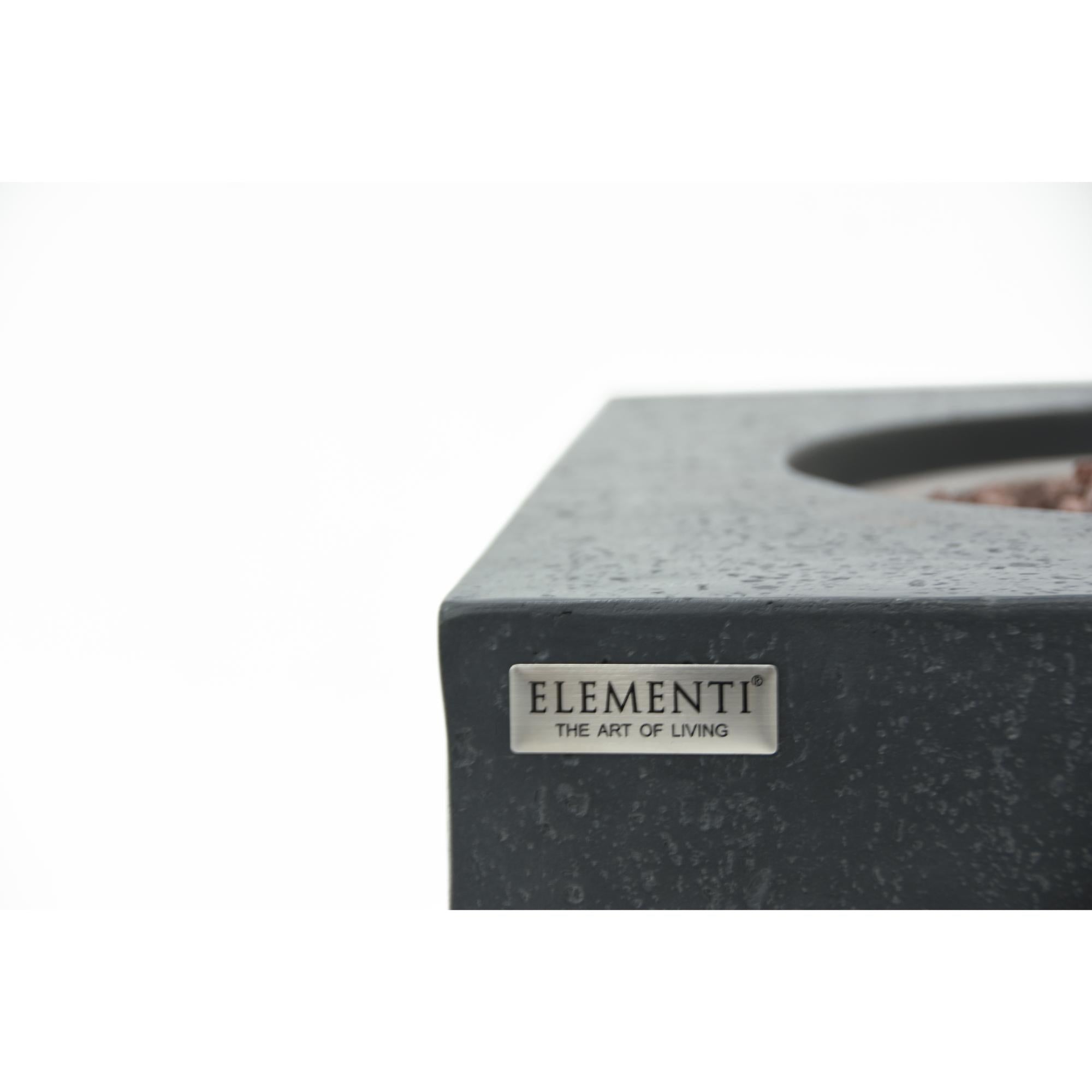Metropolis 56″ Rectangular Concrete Gas Fire Table – Elementi