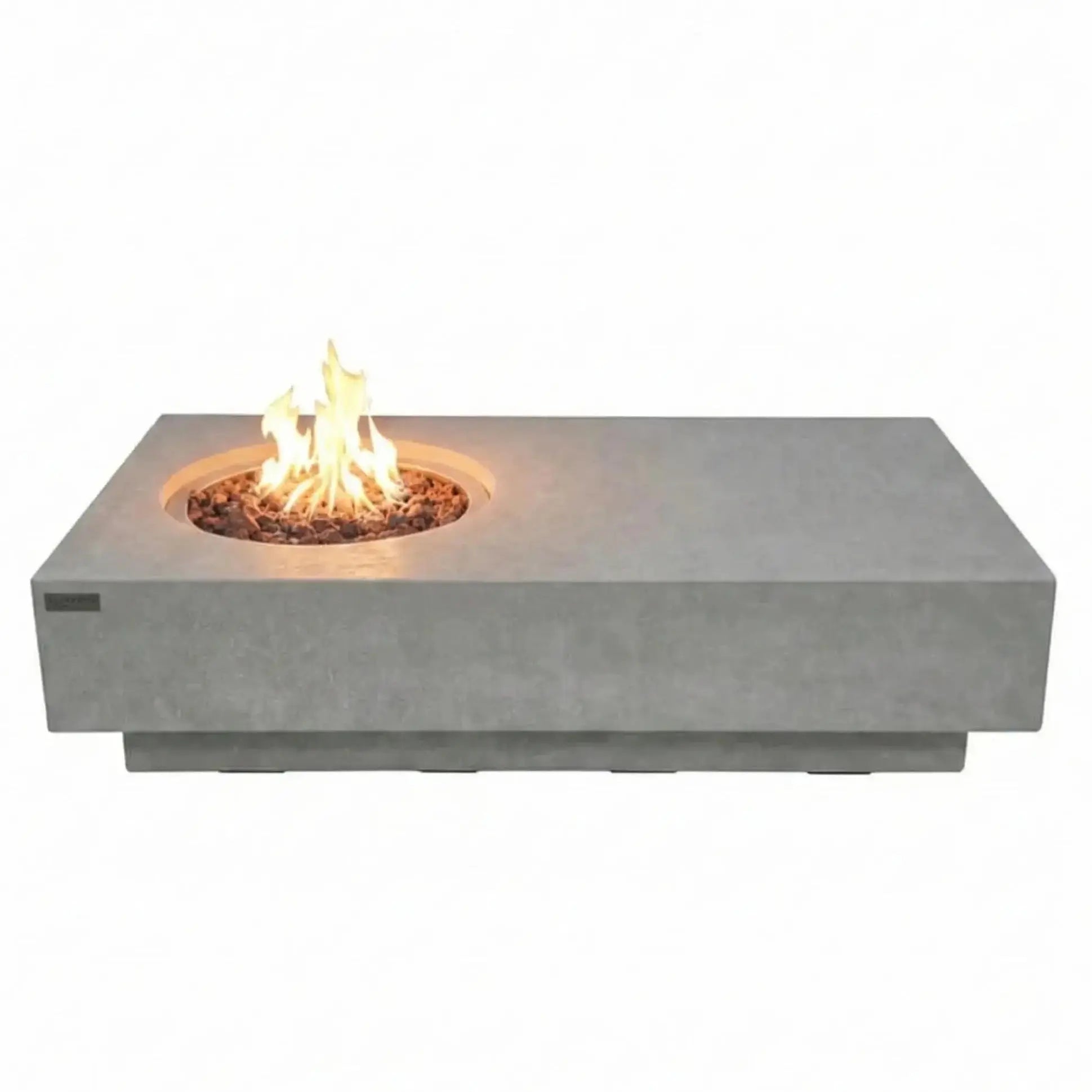 Metropolis 56″ Rectangular Concrete Gas Fire Table – Elementi Elementi