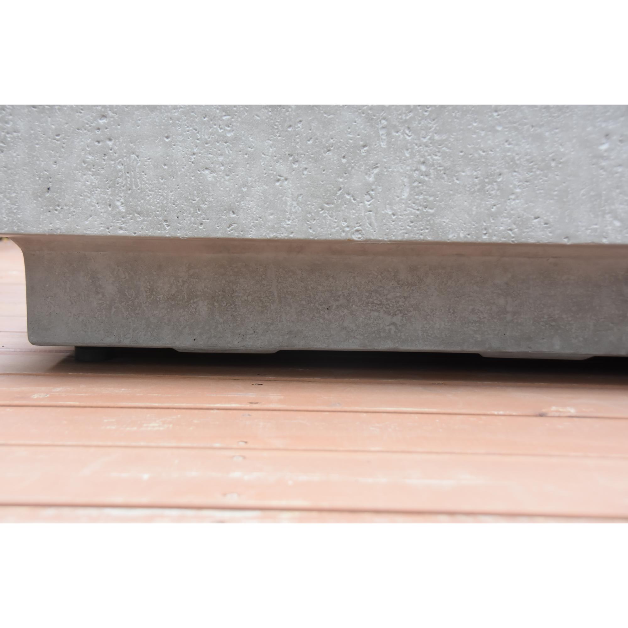 Metropolis 56″ Rectangular Concrete Gas Fire Table – Elementi