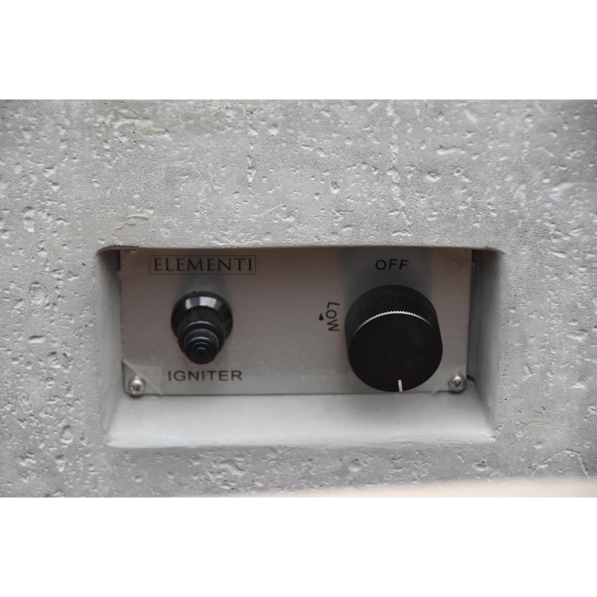 Metropolis 56″ Rectangular Concrete Gas Fire Table – Elementi