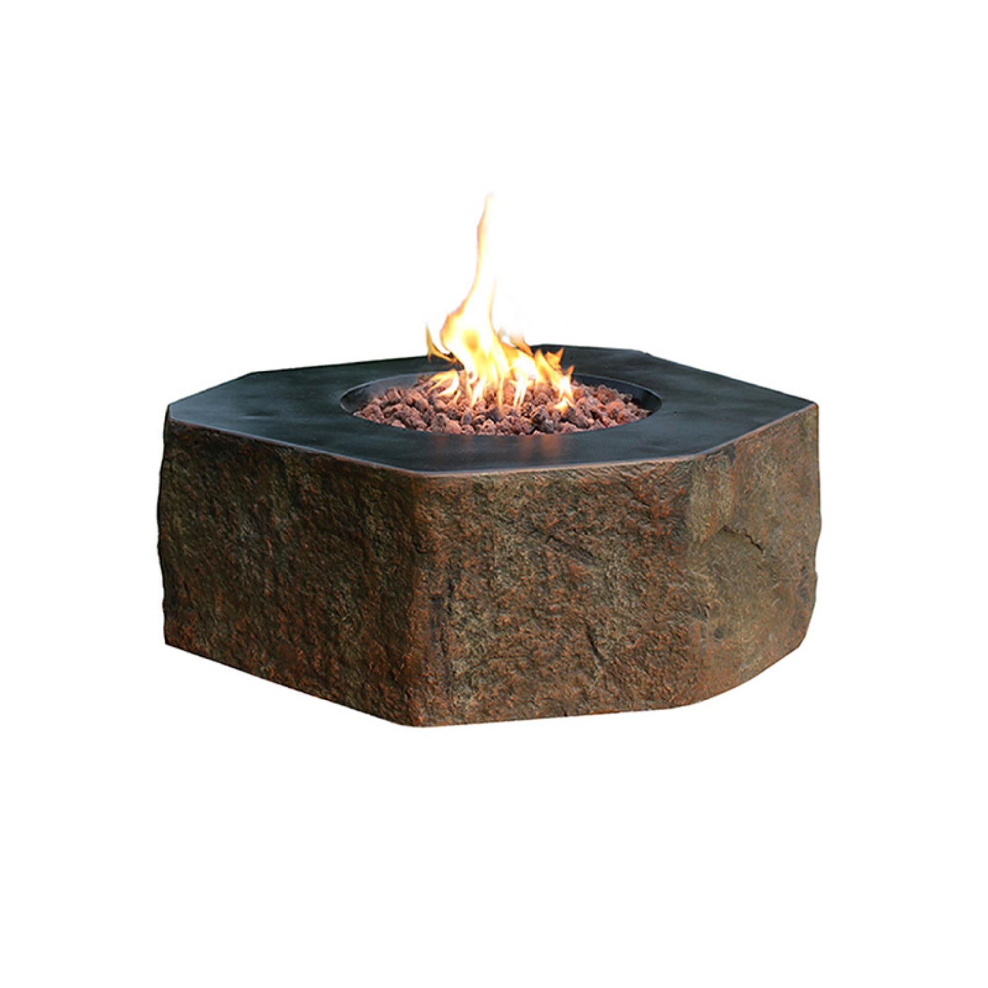 Columbia 42″ Round Concrete Gas Fire Table – Elementi