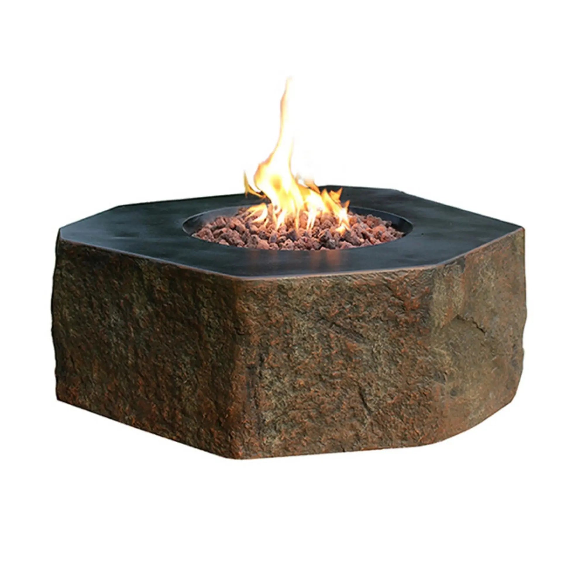 Columbia 42″ Round Concrete Gas Fire Table – Elementi Elementi
