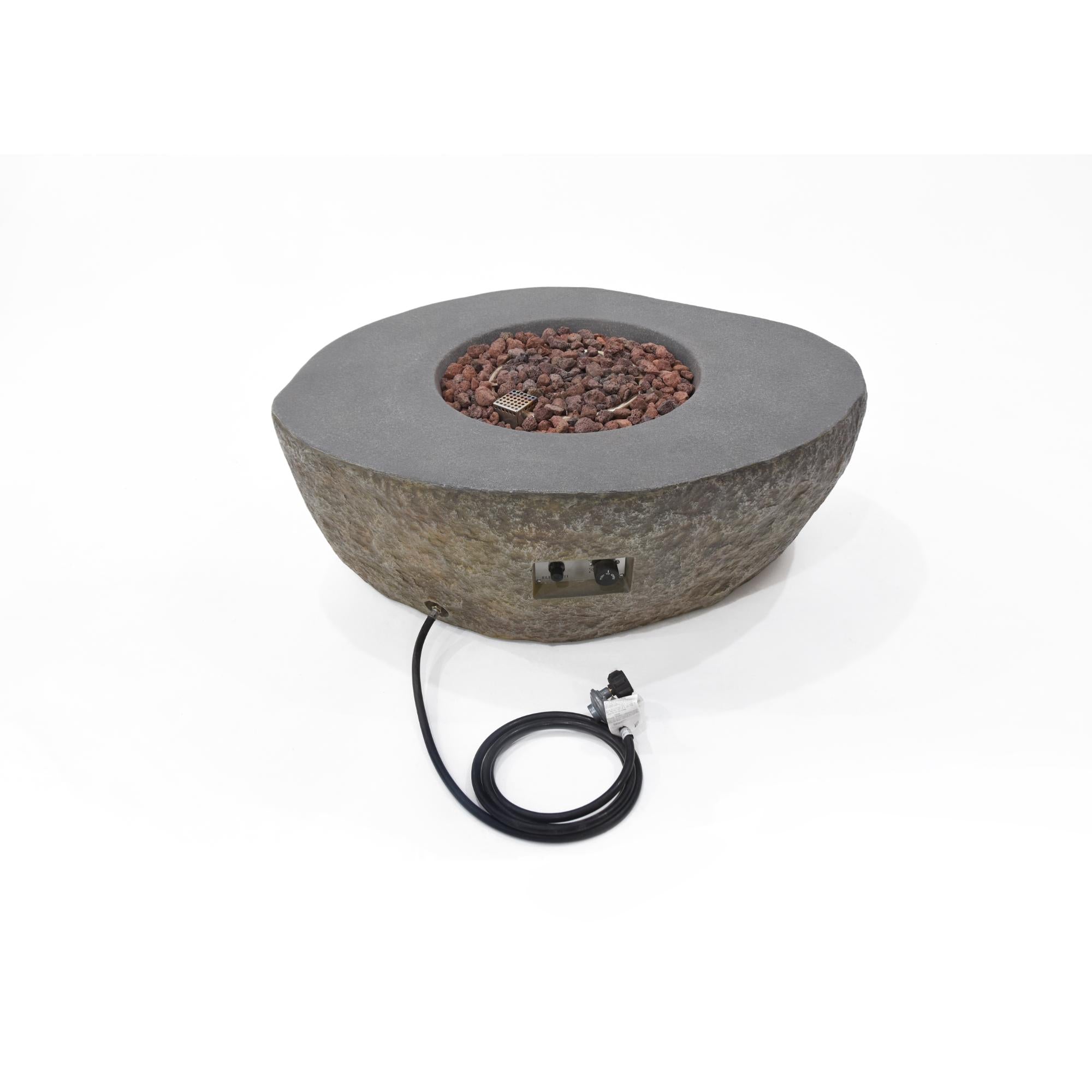 Boulder 43″ Round Concrete Gas Fire Table – Elementi