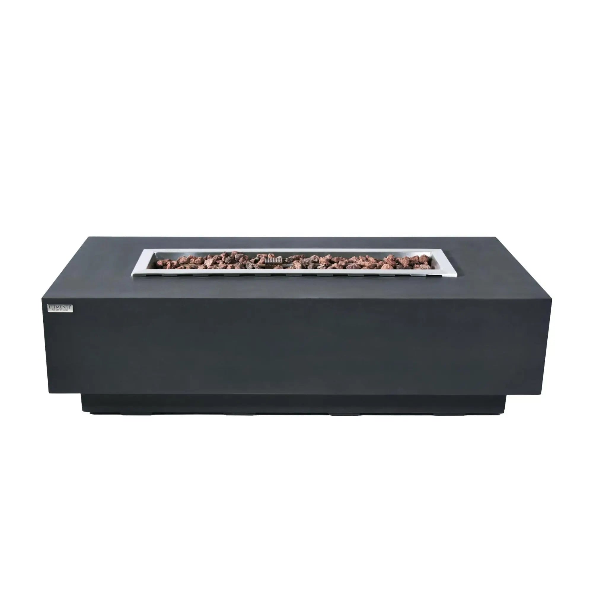 Granville 60″ Rectangular Concrete Gas Fire Table – Elementi Elementi