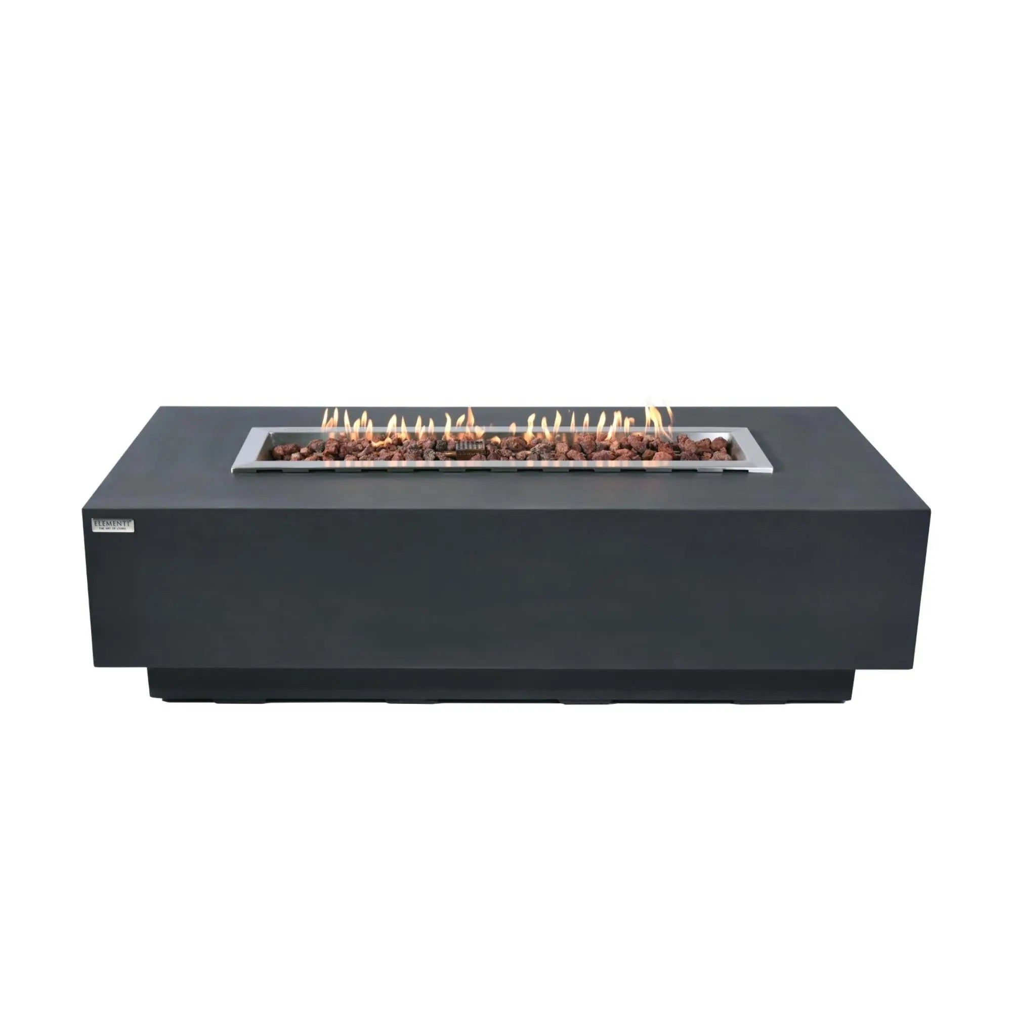 Granville 60″ Rectangular Concrete Gas Fire Table – Elementi Elementi