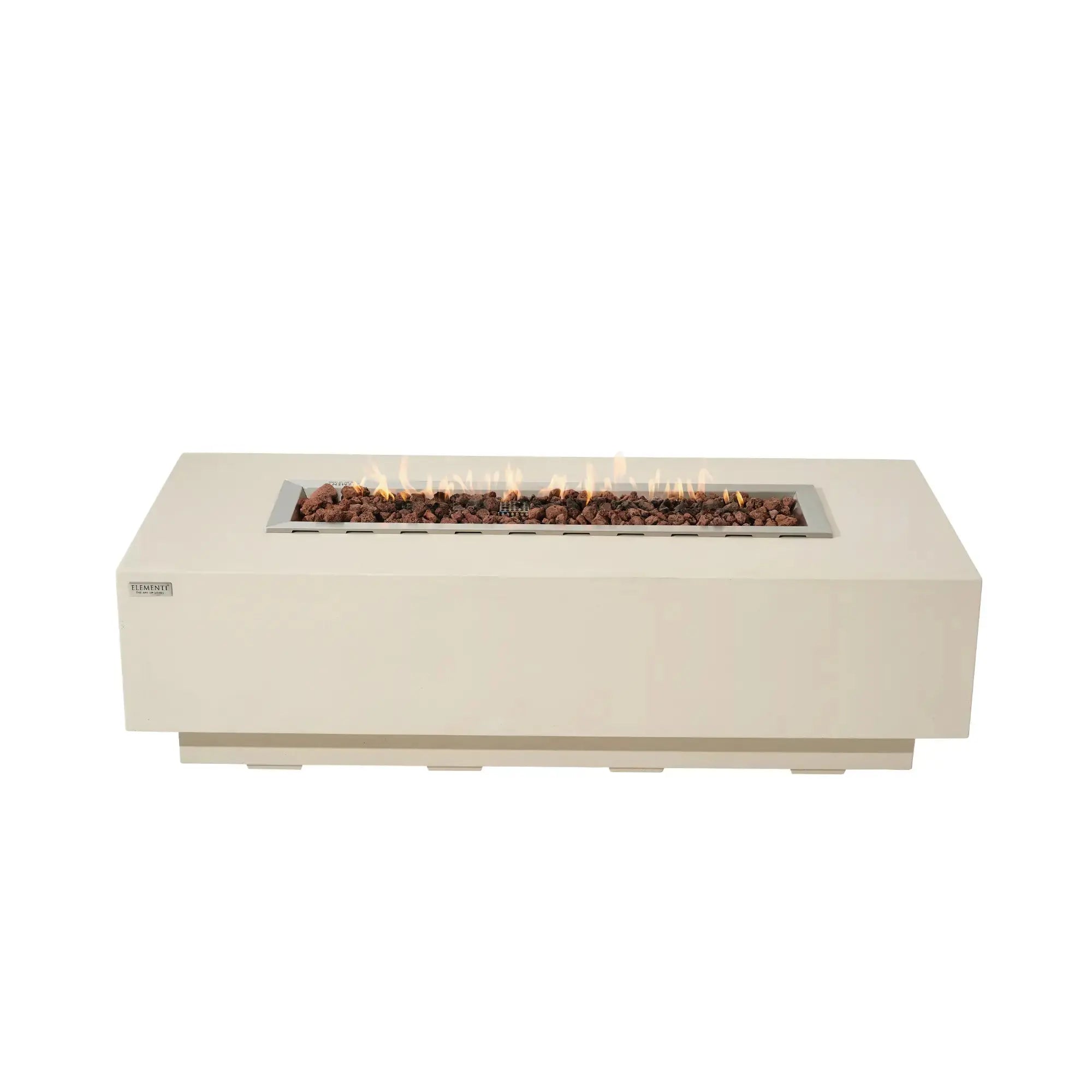 Granville 60″ Rectangular Concrete Gas Fire Table – Elementi Elementi