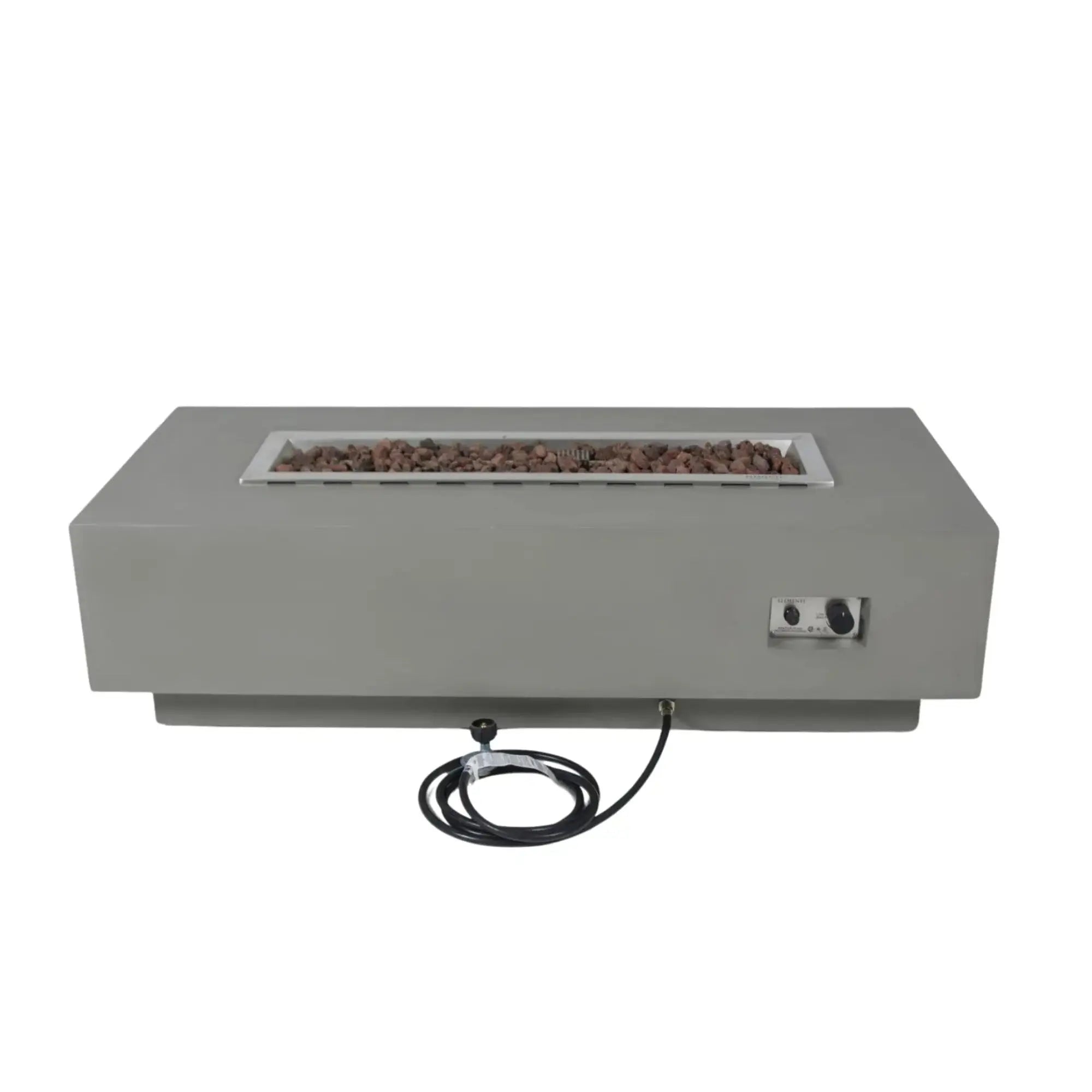 Granville 60″ Rectangular Concrete Gas Fire Table – Elementi Elementi
