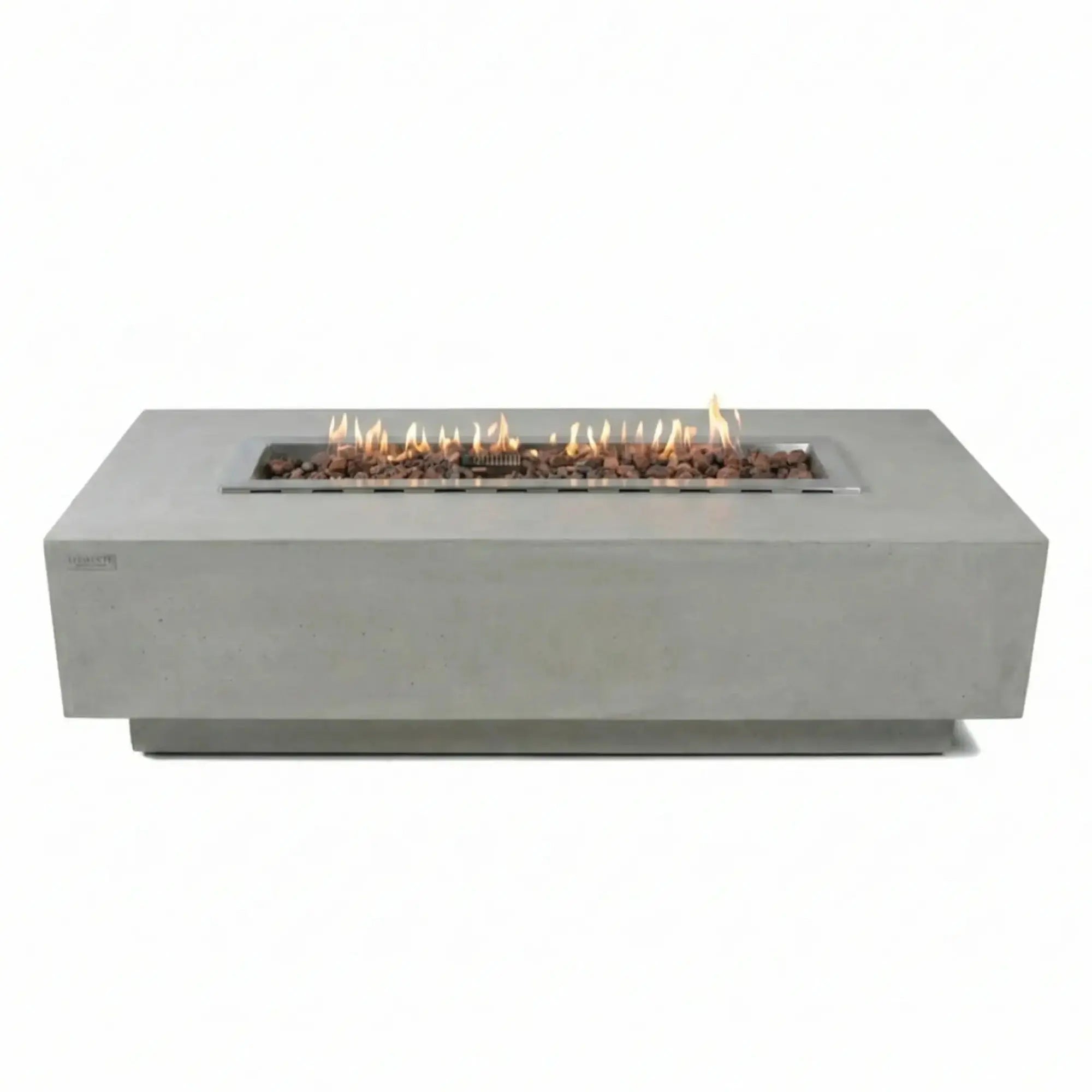 Granville 60″ Rectangular Concrete Gas Fire Table – Elementi Elementi