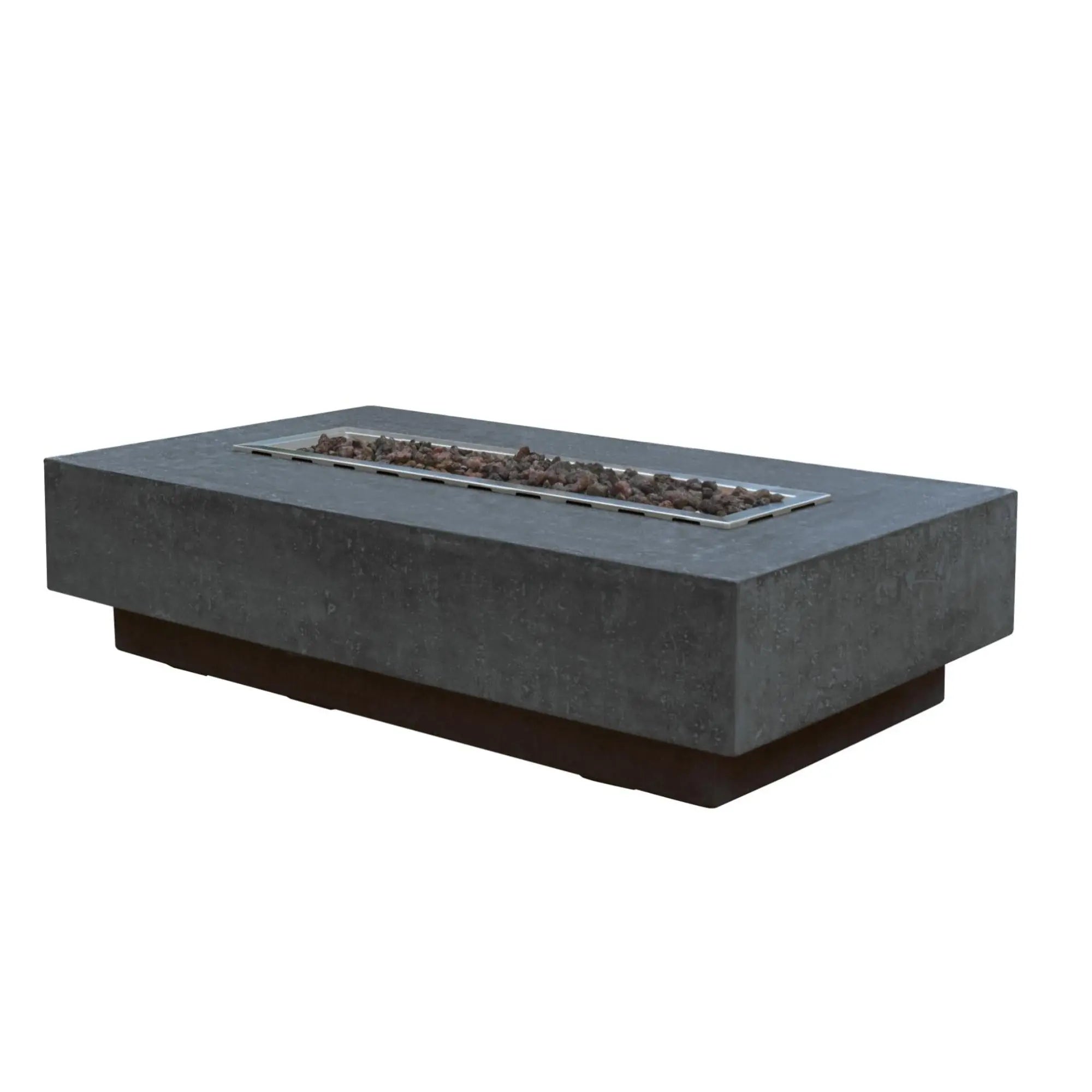 Hampton 56″ Rectangular Concrete Gas Fire Table – Elementi Elementi