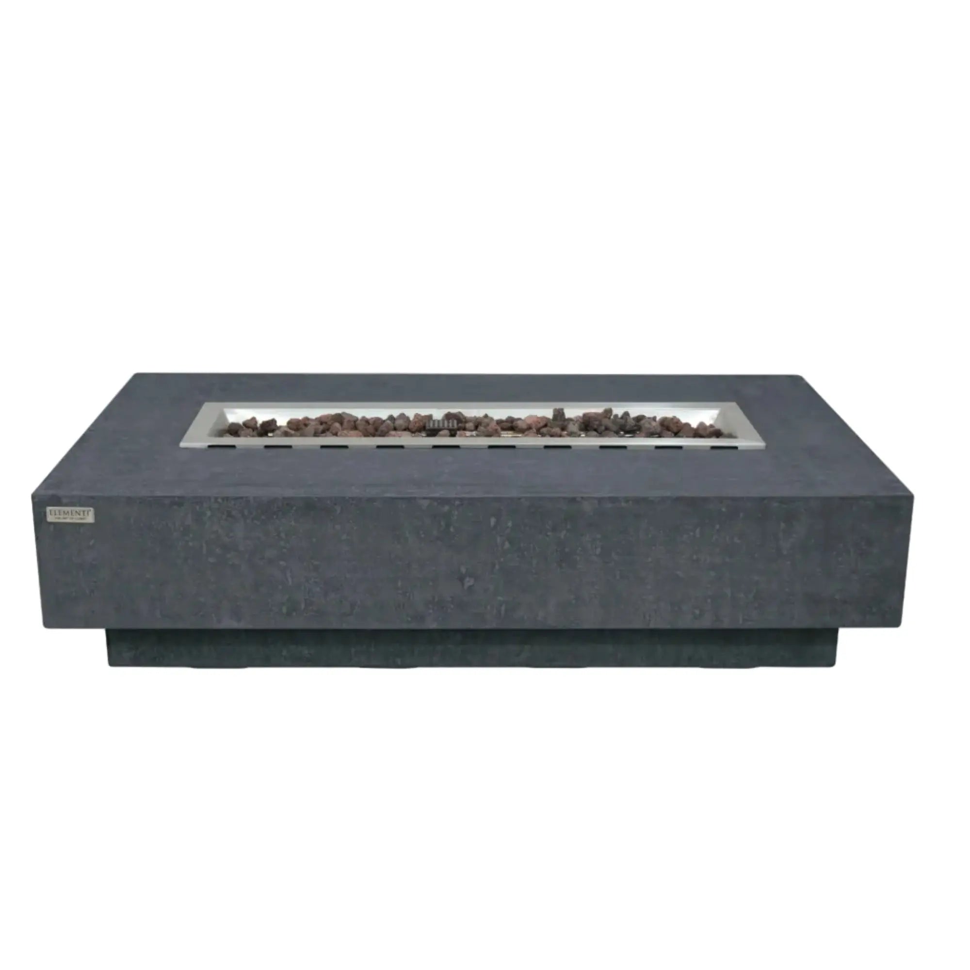 Hampton 56″ Rectangular Concrete Gas Fire Table – Elementi Elementi