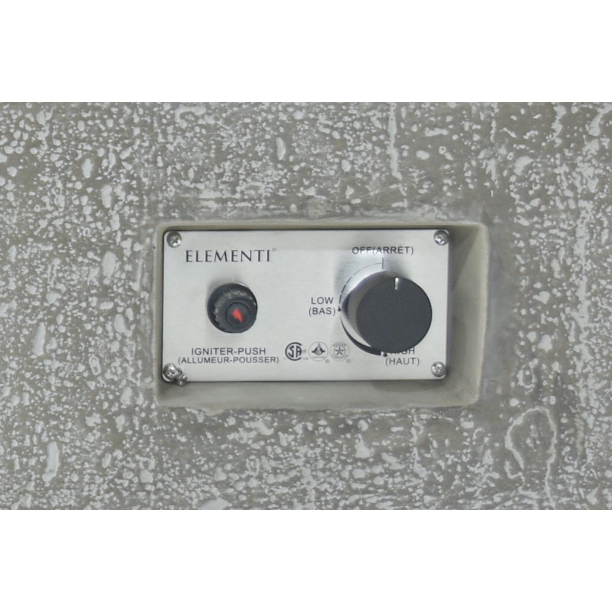 Hampton 56″ Rectangular Concrete Gas Fire Table – Elementi