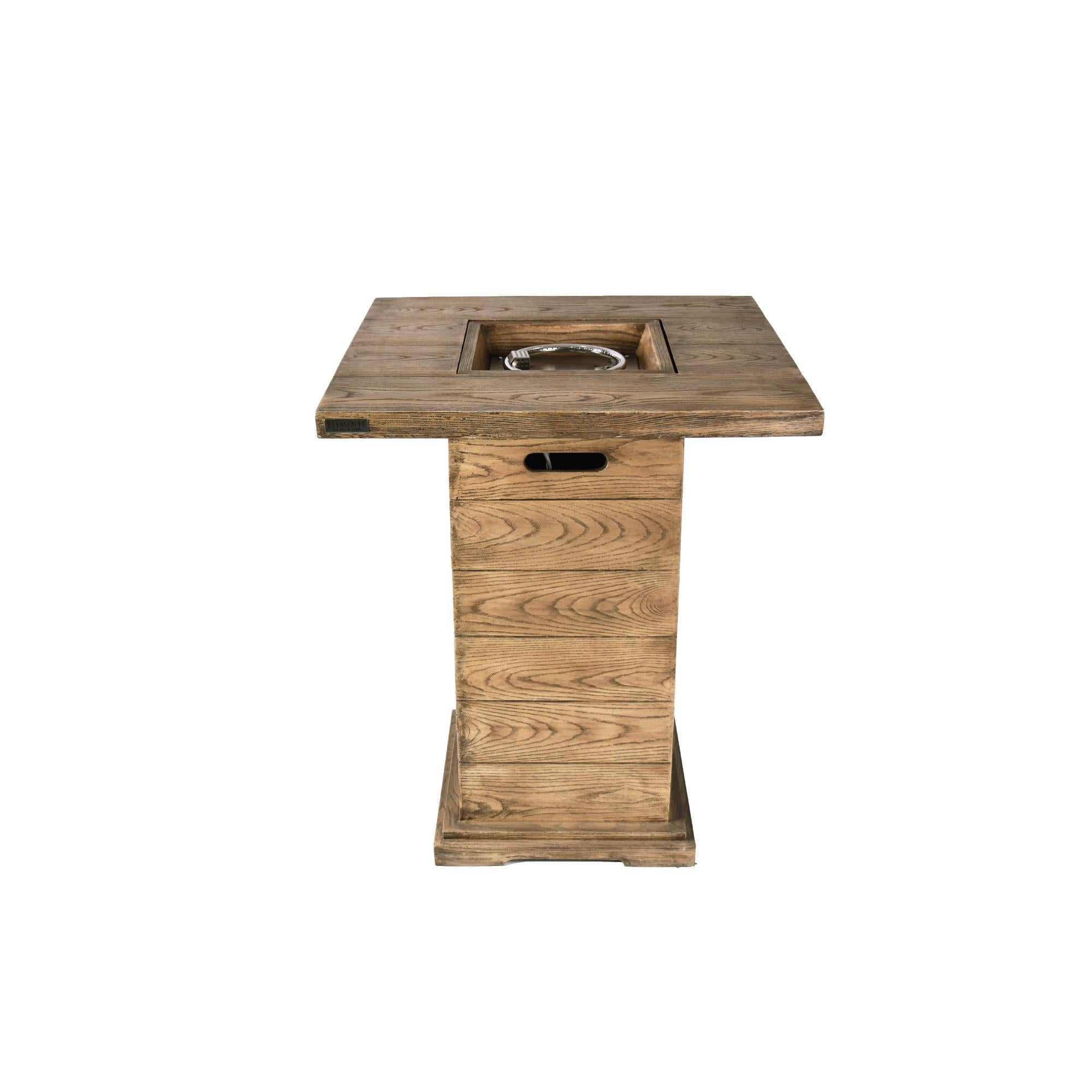 Rova 34″ Square Bar-Height Concrete Liquid Propane Fire Table – Elementi