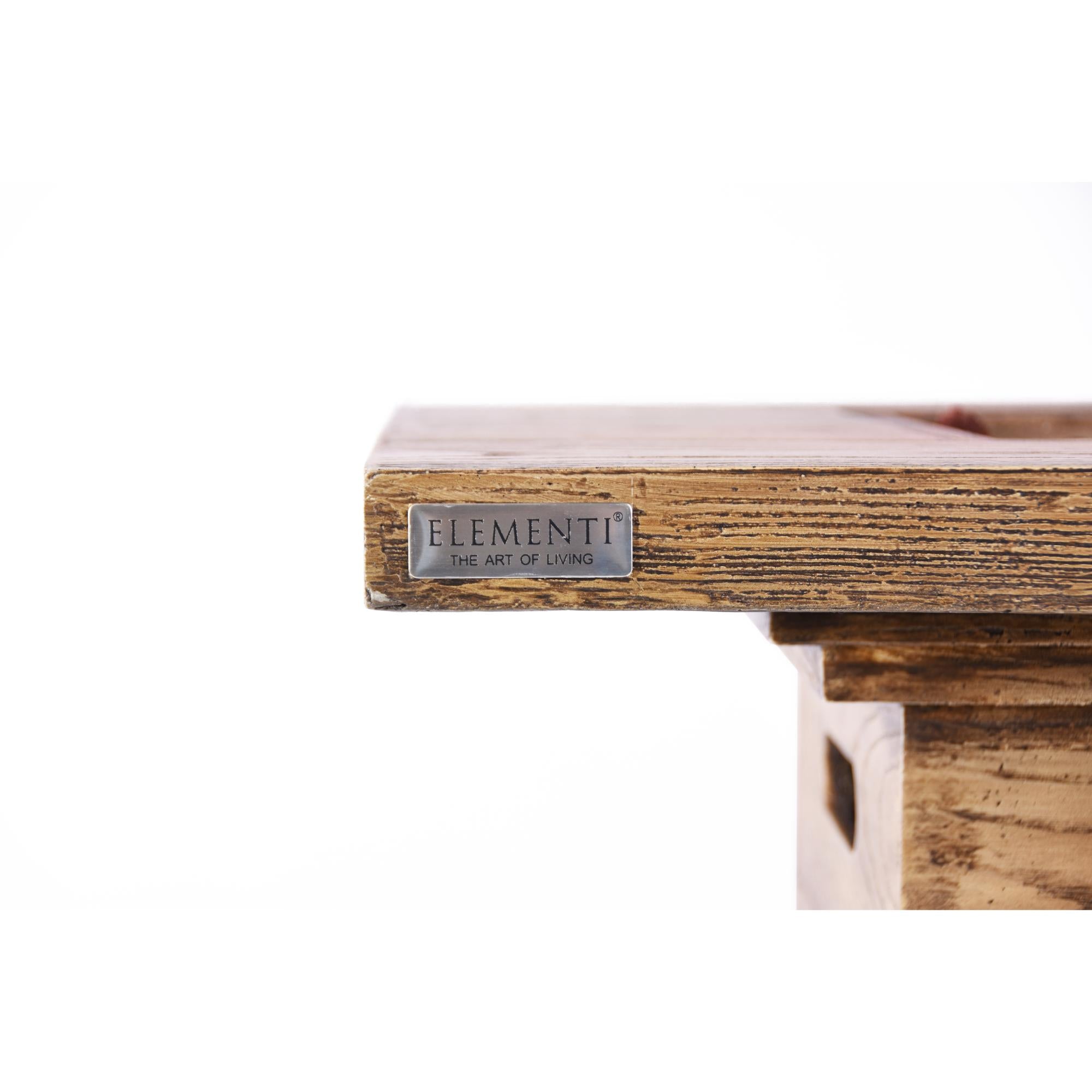 Rova 34″ Square Bar-Height Concrete Liquid Propane Fire Table – Elementi