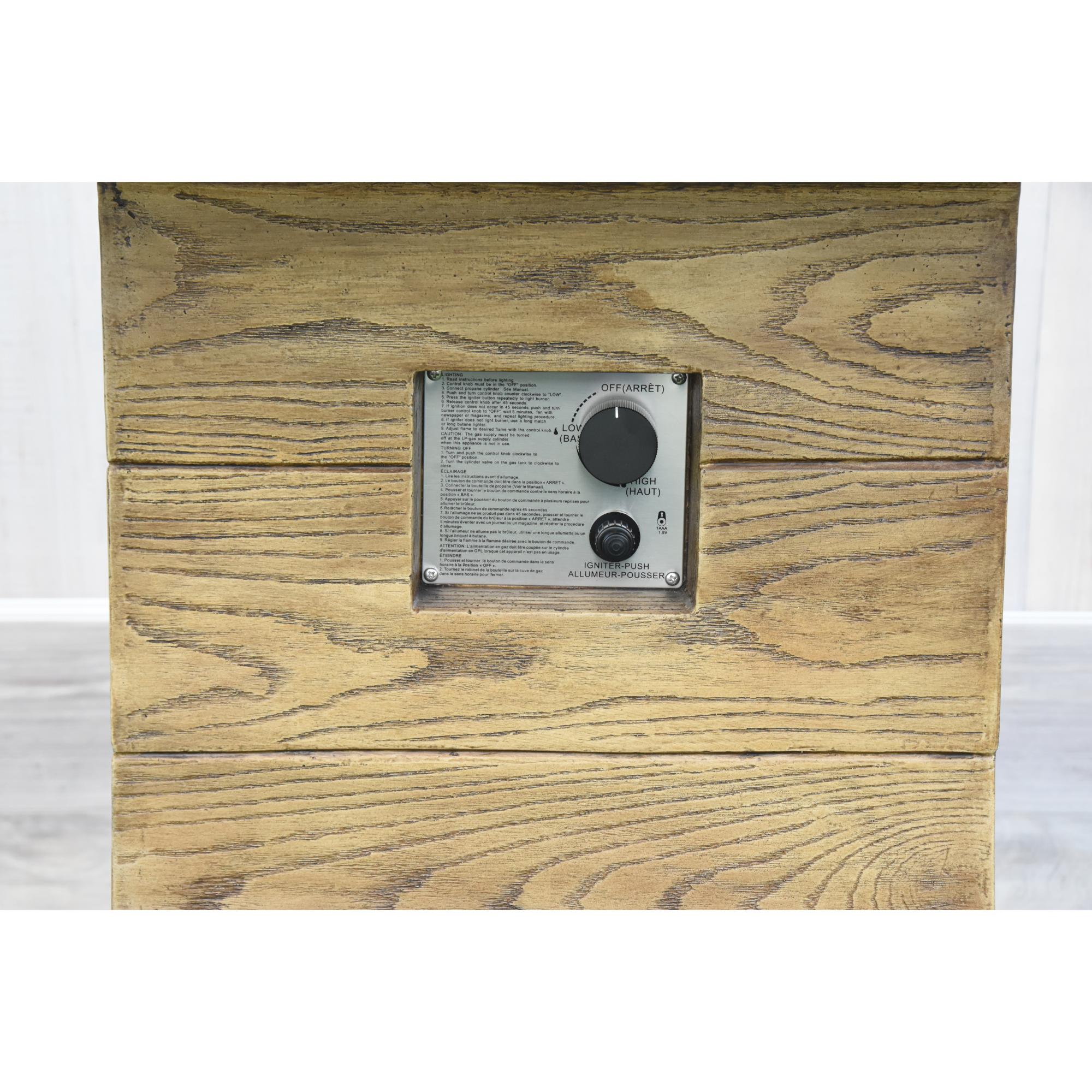 Rova 34″ Square Bar-Height Concrete Liquid Propane Fire Table – Elementi