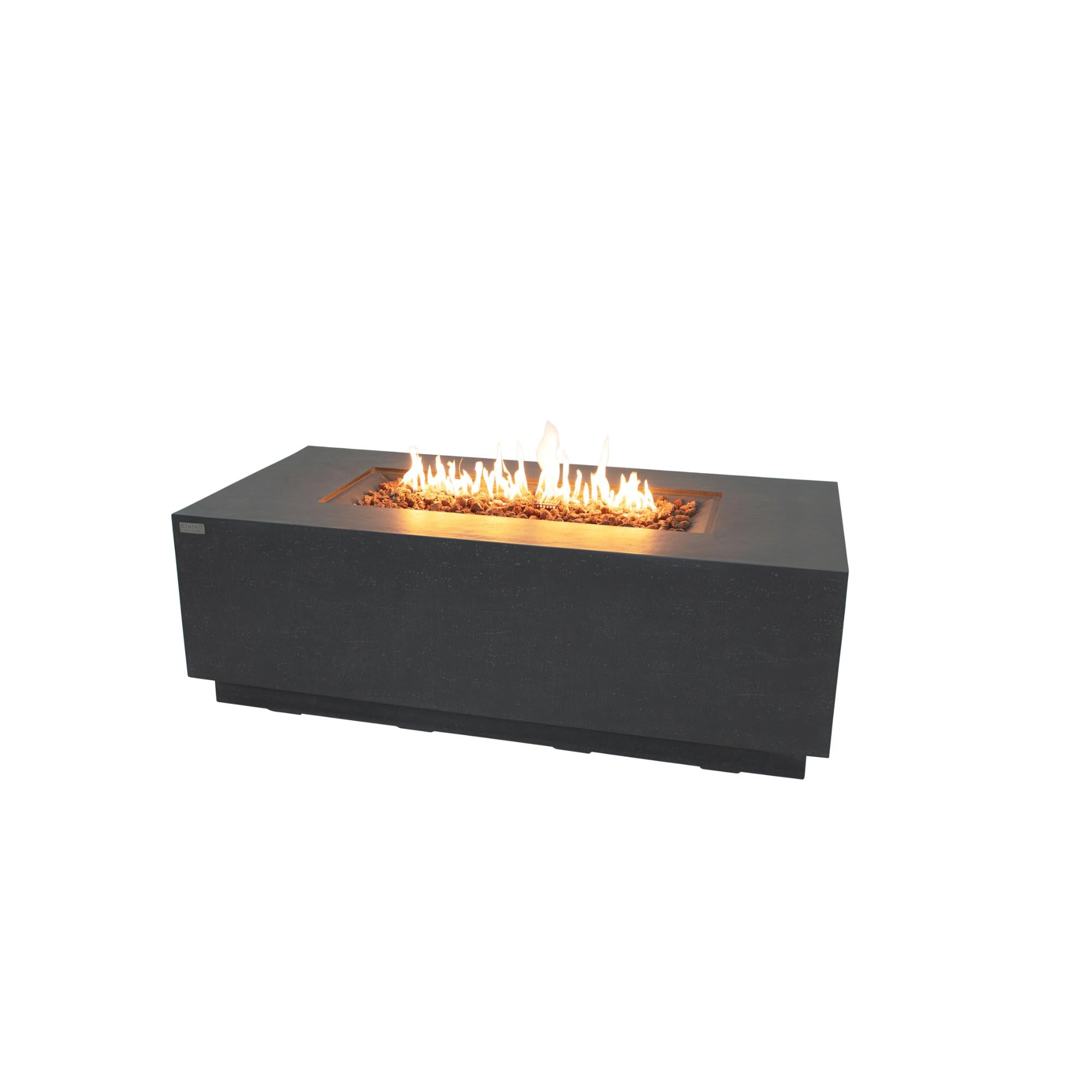 Andes 66″ Rectangular Concrete Liquid Propane Fire Table with Hidden Tank – Elementi