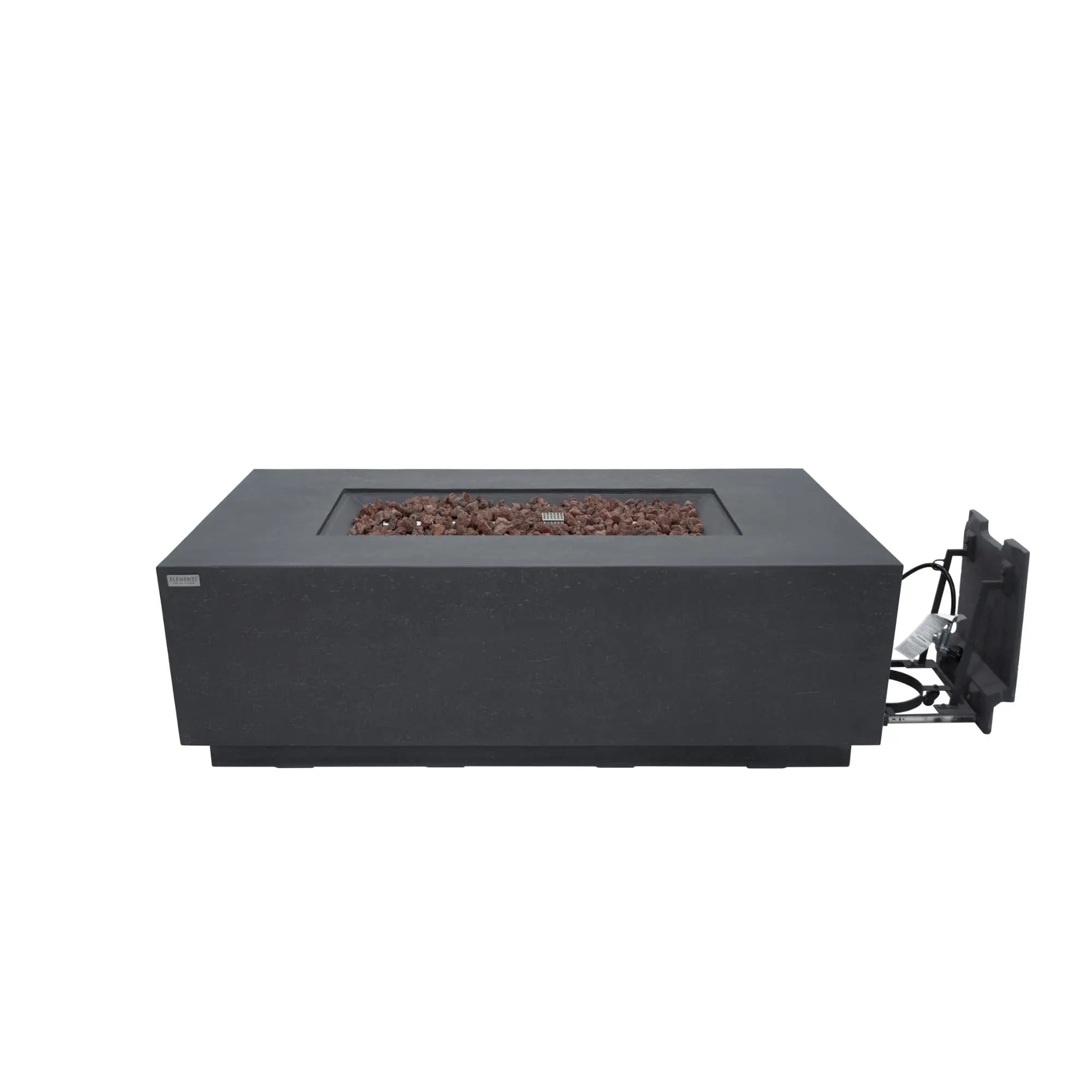 Andes 66″ Rectangular Concrete Liquid Propane Fire Table with Hidden Tank – Elementi Elementi