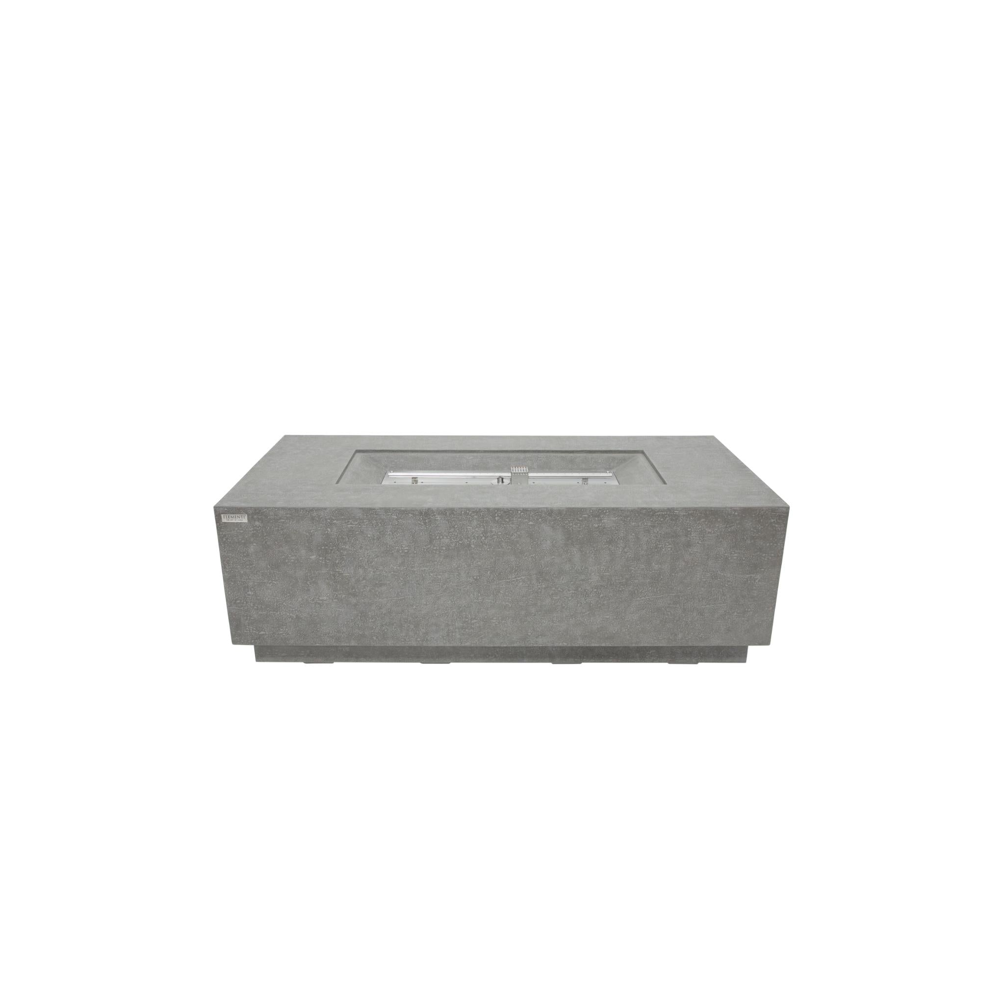 Andes 66″ Rectangular Concrete Liquid Propane Fire Table with Hidden Tank – Elementi