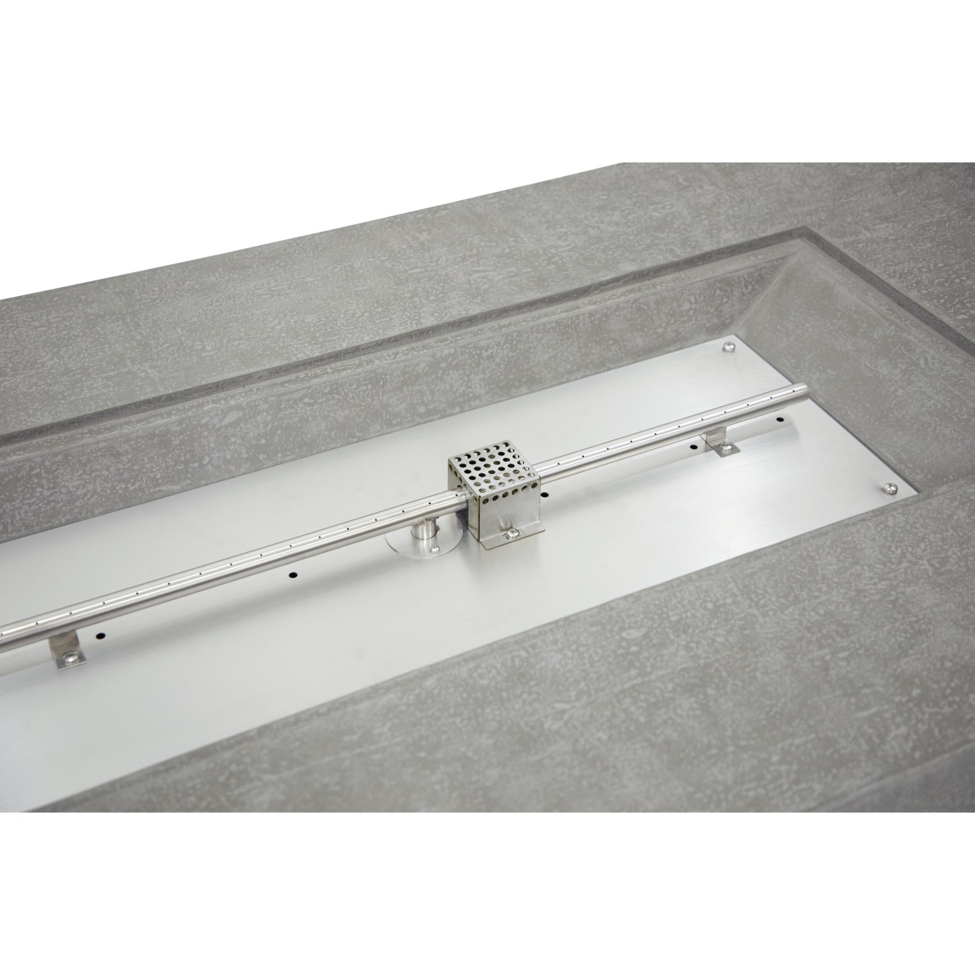 Andes 66″ Rectangular Concrete Liquid Propane Fire Table with Hidden Tank – Elementi