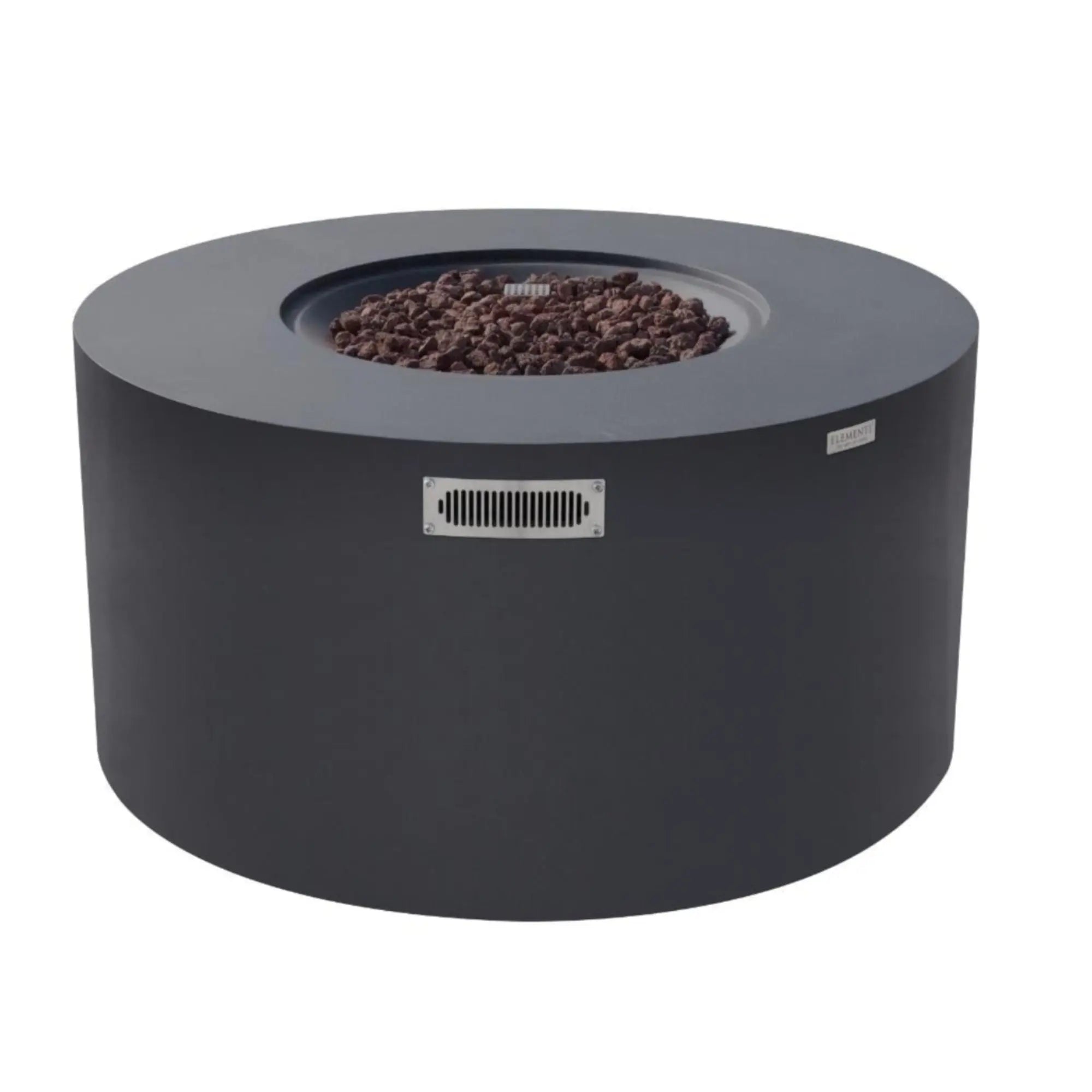 Pacaya 43″ Round Concrete Liquid Propane Fire Table with Hidden Tank – Elementi Elementi