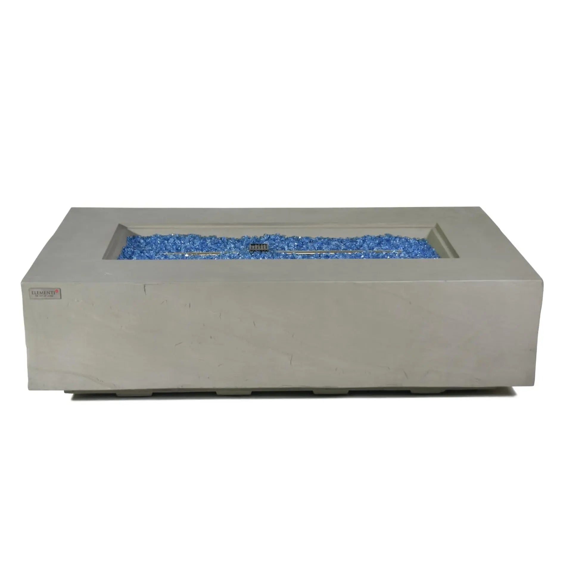 Meteora 56″ Rectangular Concrete Gas Fire Table – Elementi Plus Elementi