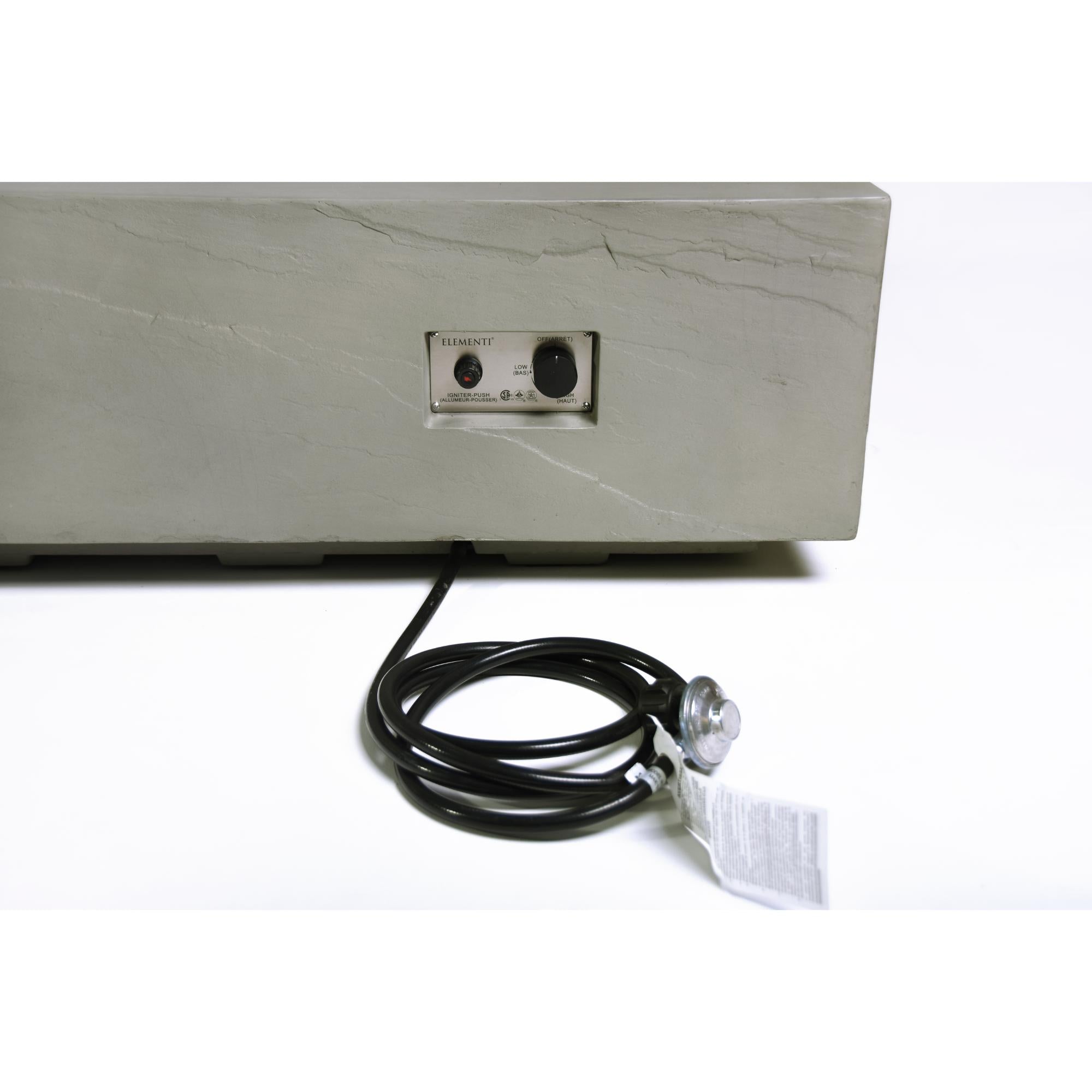 Meteora 56″ Rectangular Concrete Gas Fire Table – Elementi Plus