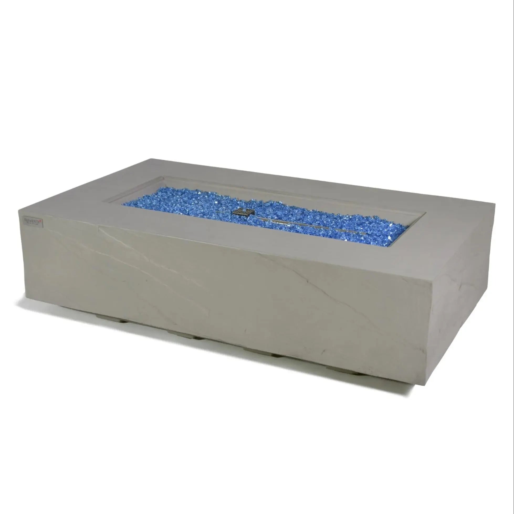 Meteora 56″ Rectangular Concrete Gas Fire Table – Elementi Plus Elementi
