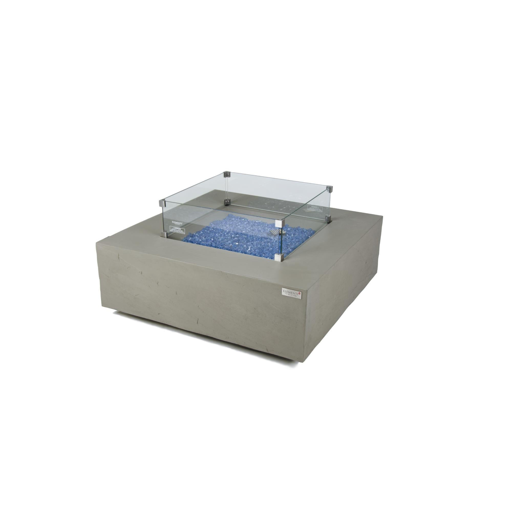 Capertee 40″ Square Concrete Gas Fire Table – Elementi Plus