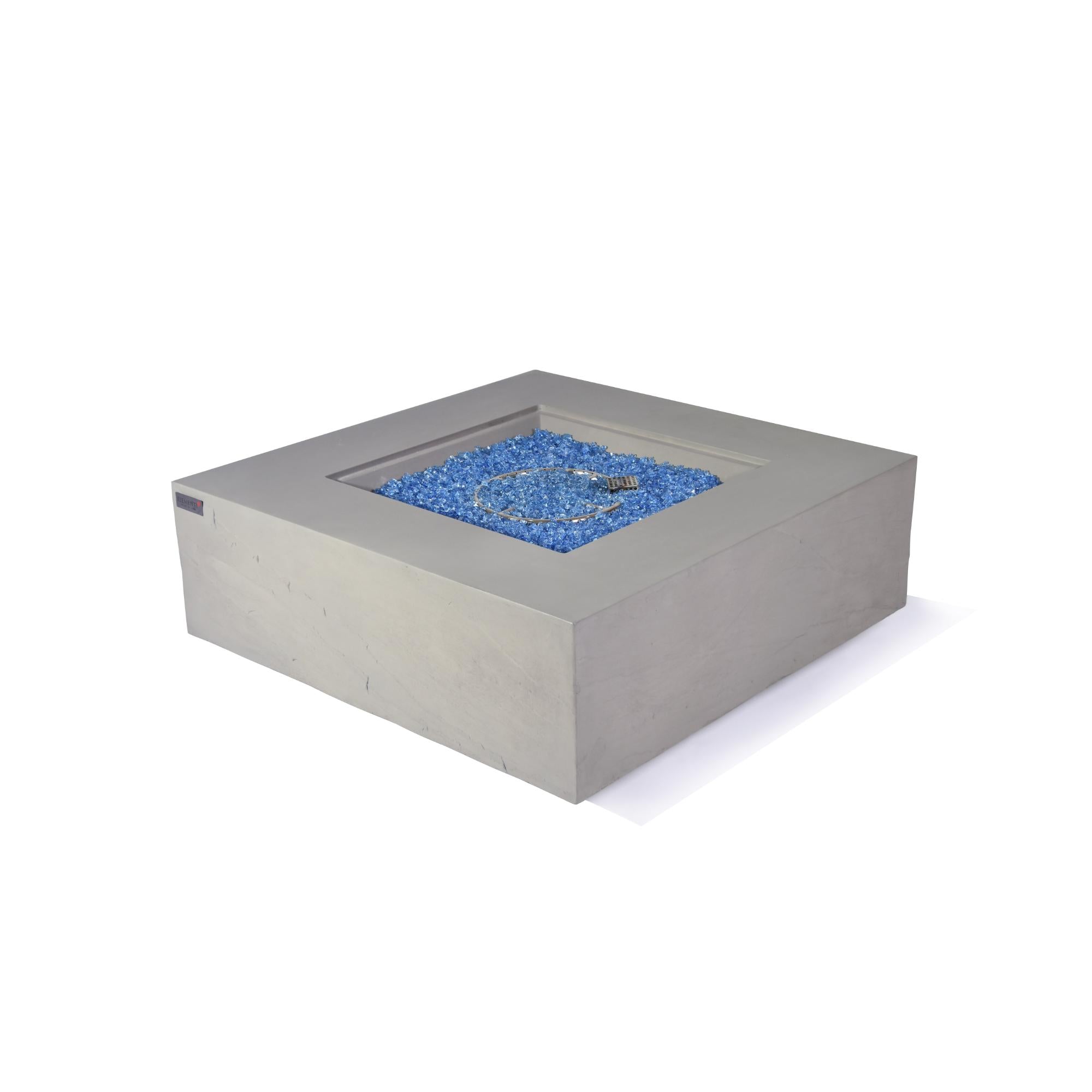 Capertee 40″ Square Concrete Gas Fire Table – Elementi Plus