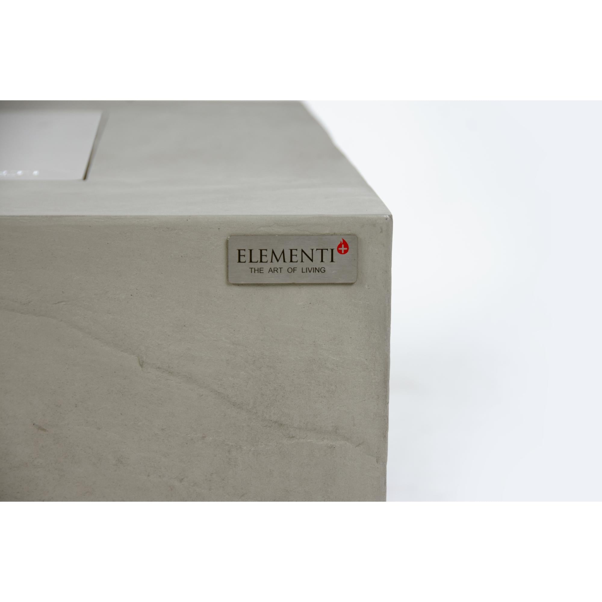 Capertee 40″ Square Concrete Gas Fire Table – Elementi Plus