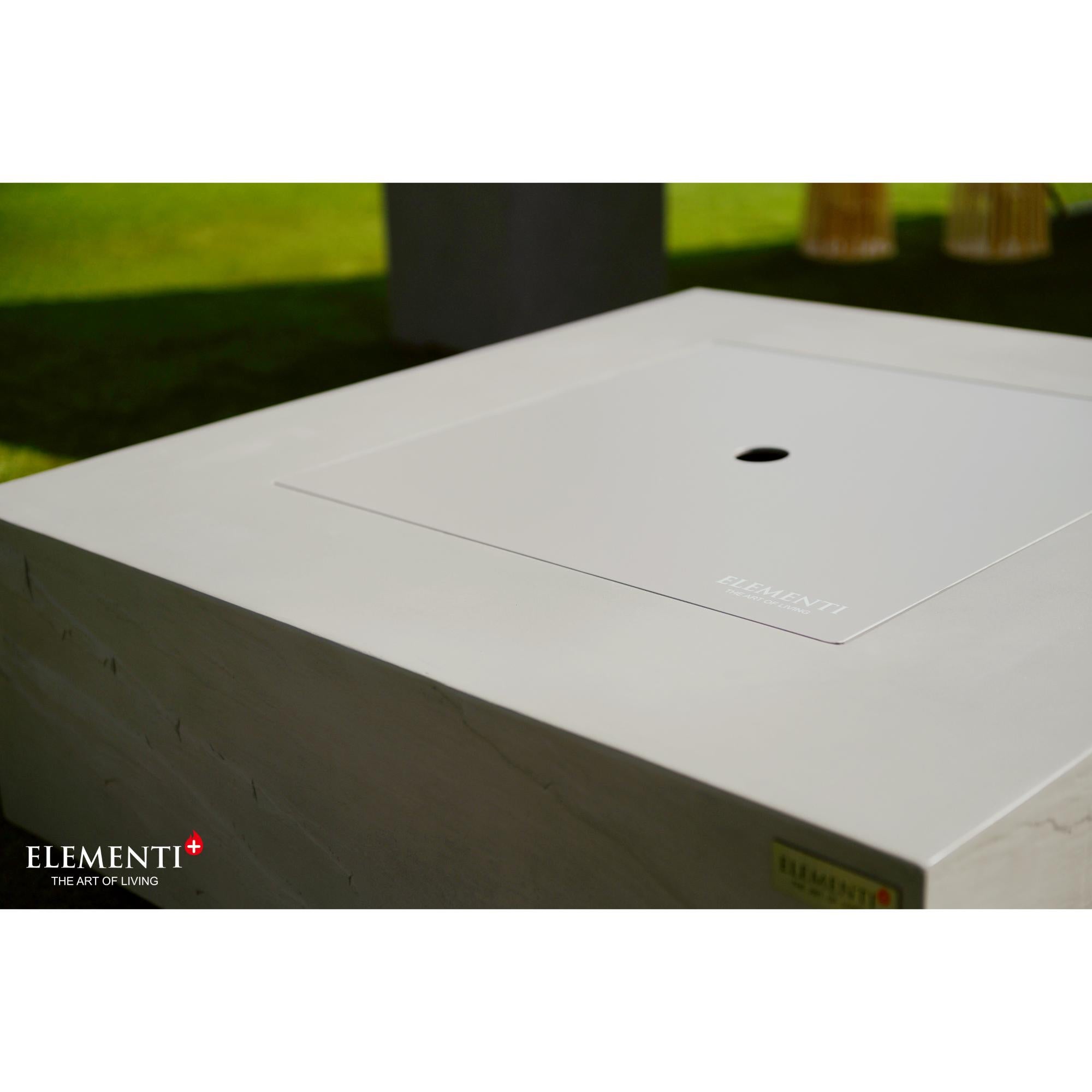 Capertee 40″ Square Concrete Gas Fire Table – Elementi Plus