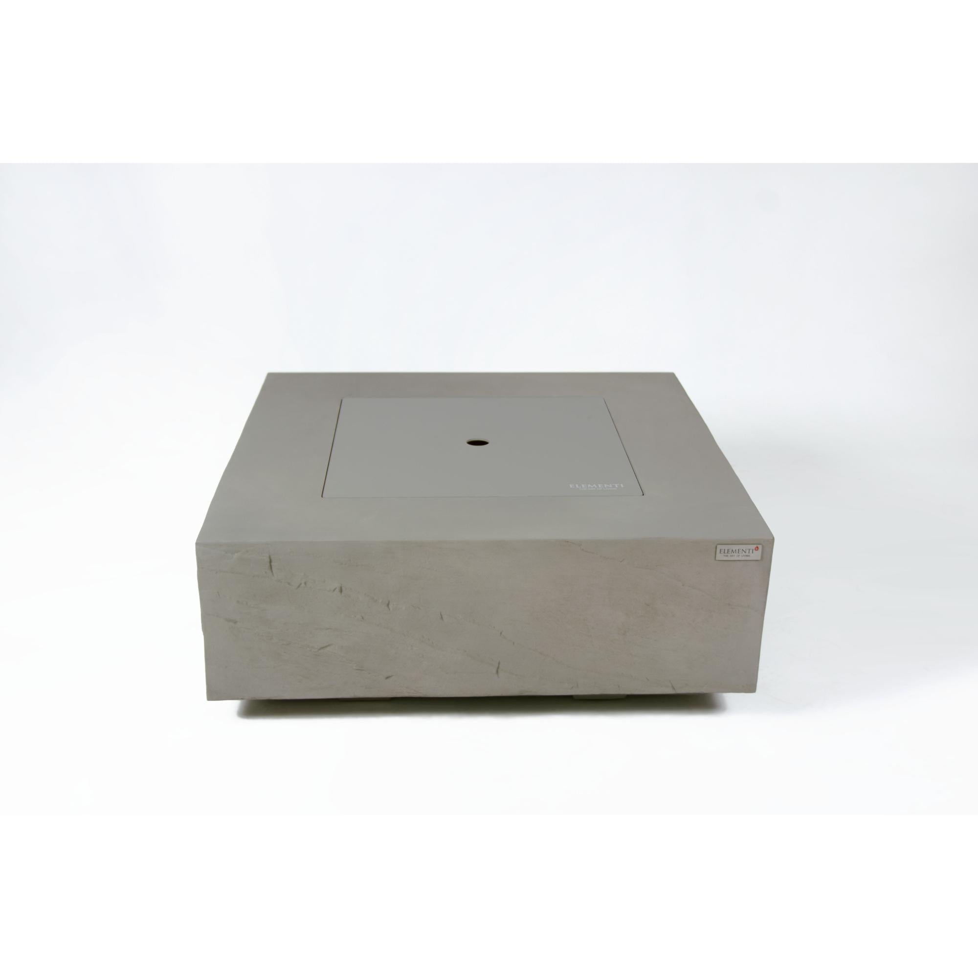 Capertee 40″ Square Concrete Gas Fire Table – Elementi Plus