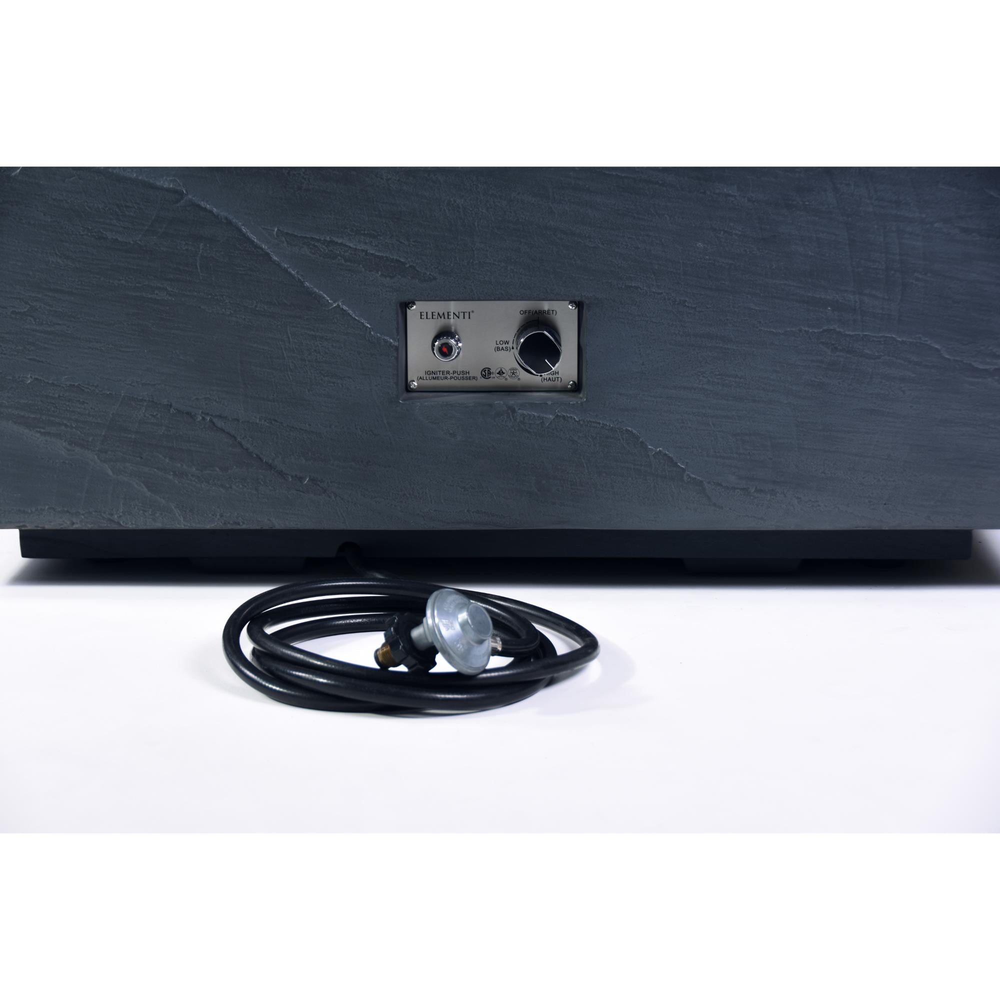 Roraima 40″ Square Concrete Gas Fire Table – Elementi Plus