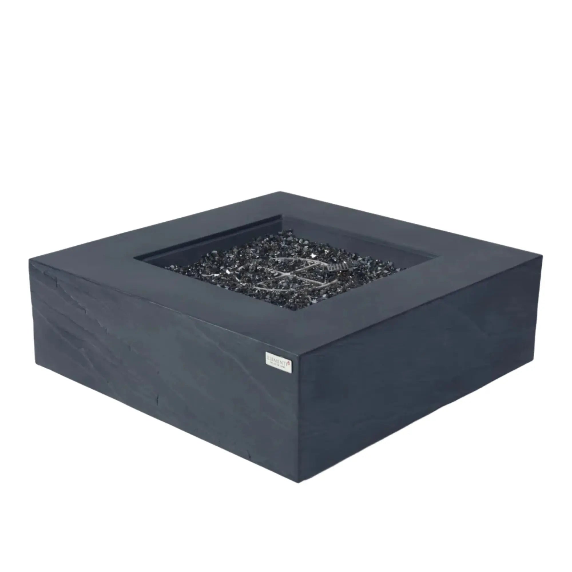 Roraima 40″ Square Concrete Gas Fire Table – Elementi Plus Elementi