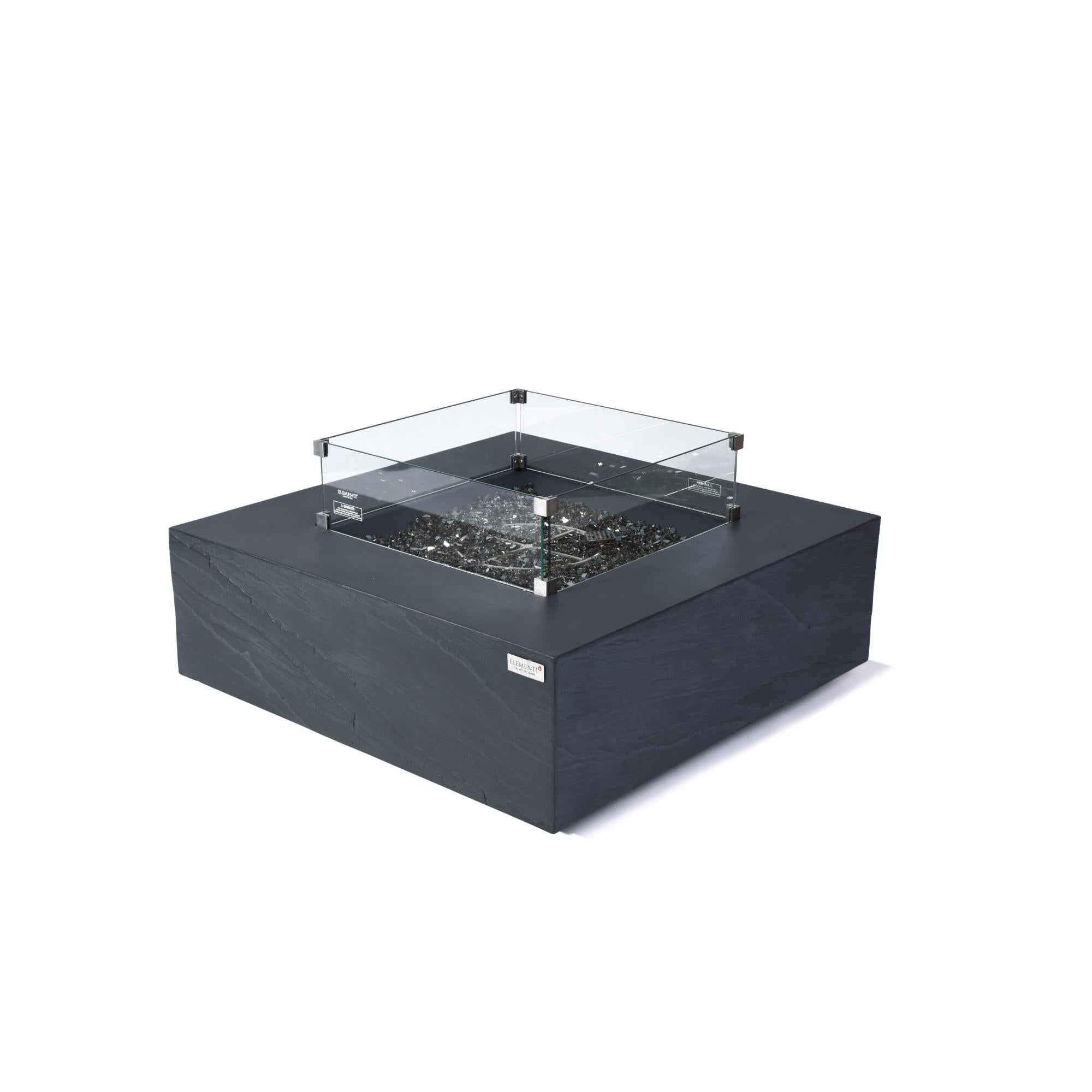 Roraima 40″ Square Concrete Gas Fire Table – Elementi Plus