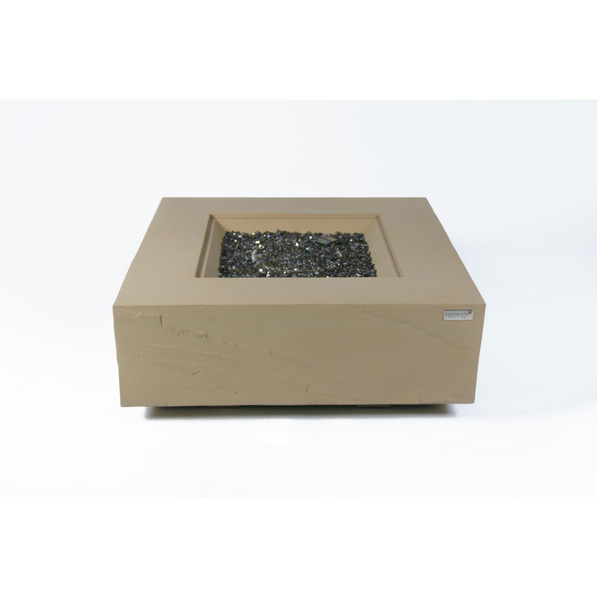 Uluru 40″ Square Concrete Gas Fire Table – Elementi Plus