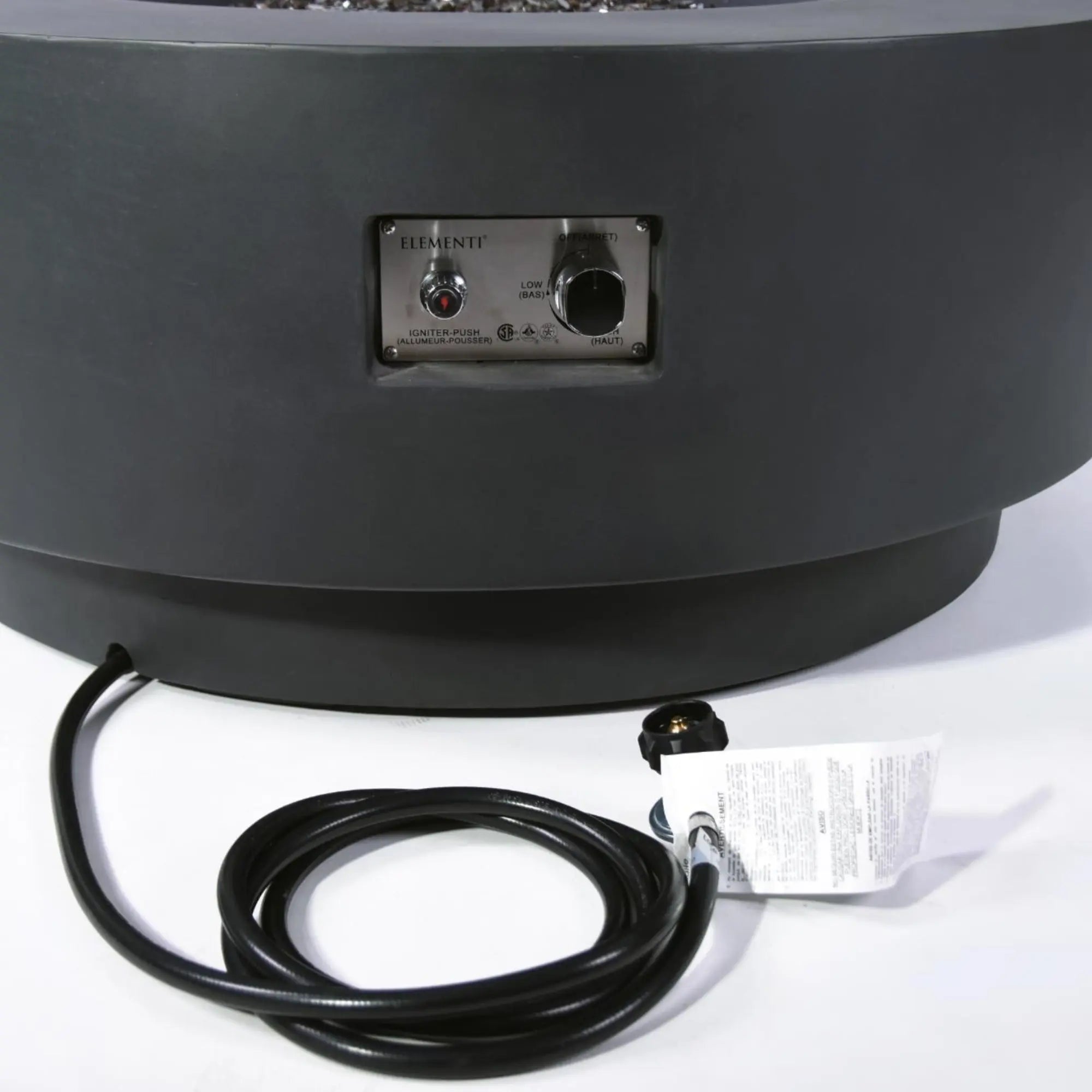 Nimes 41″ Round Concrete Gas Fire Table – Elementi Plus Elementi