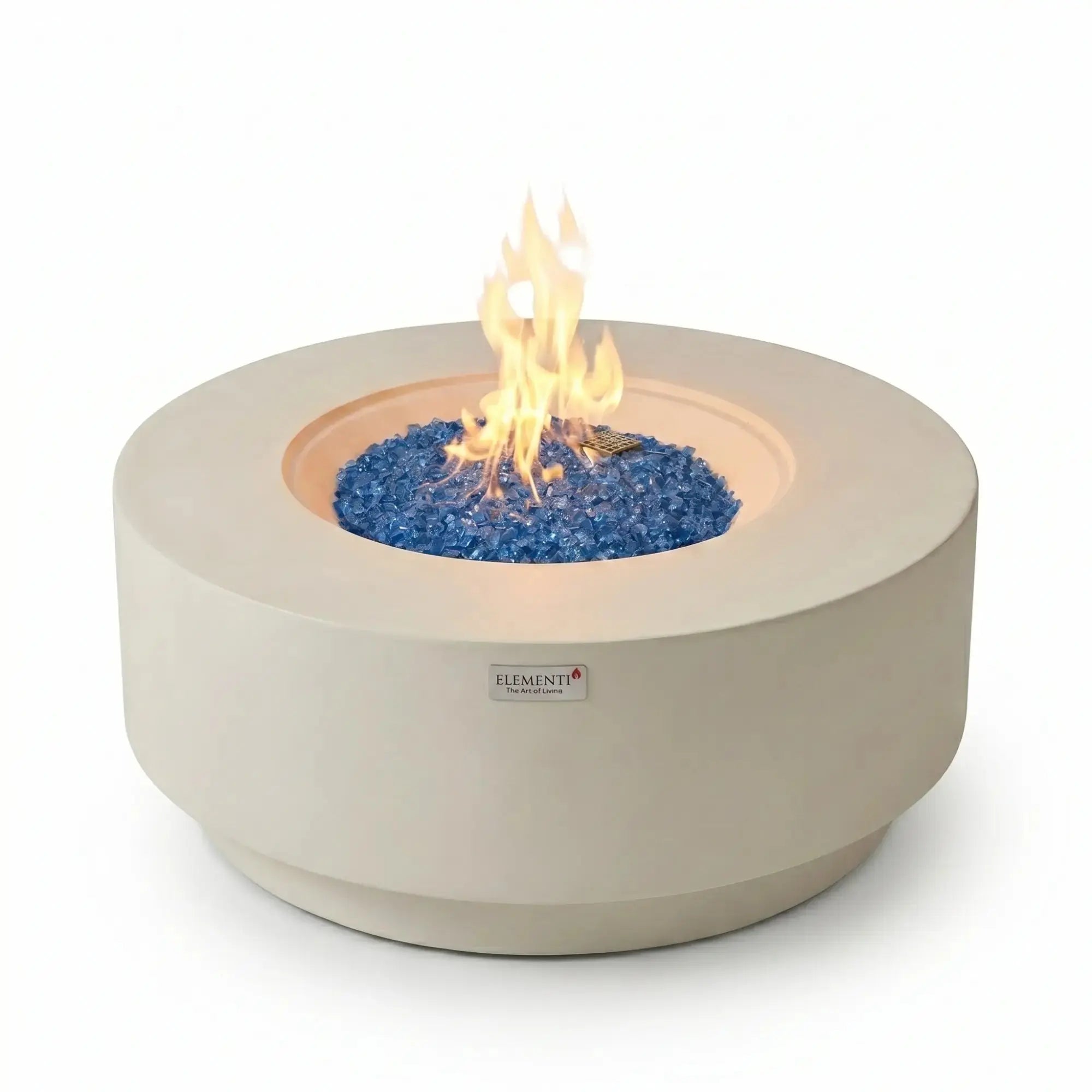 Nimes 41″ Round Concrete Gas Fire Table – Elementi Plus Elementi