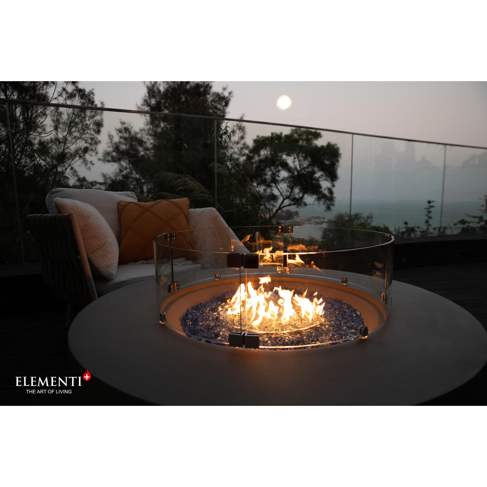 Colosseo 41″ Round Concrete Gas Fire Table – Elementi Plus