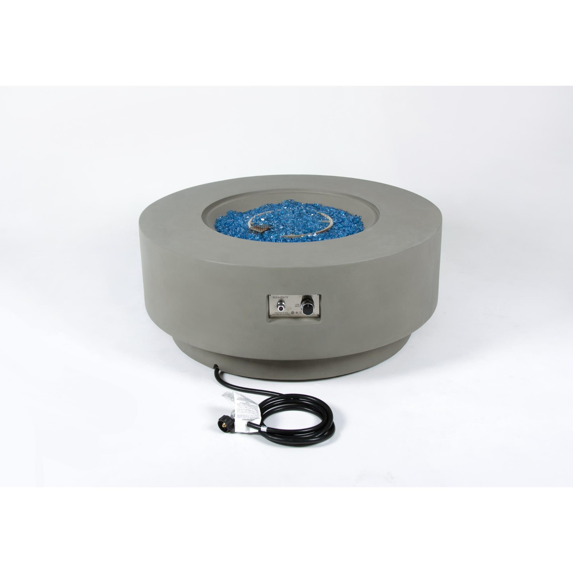 Colosseo 41″ Round Concrete Gas Fire Table – Elementi Plus