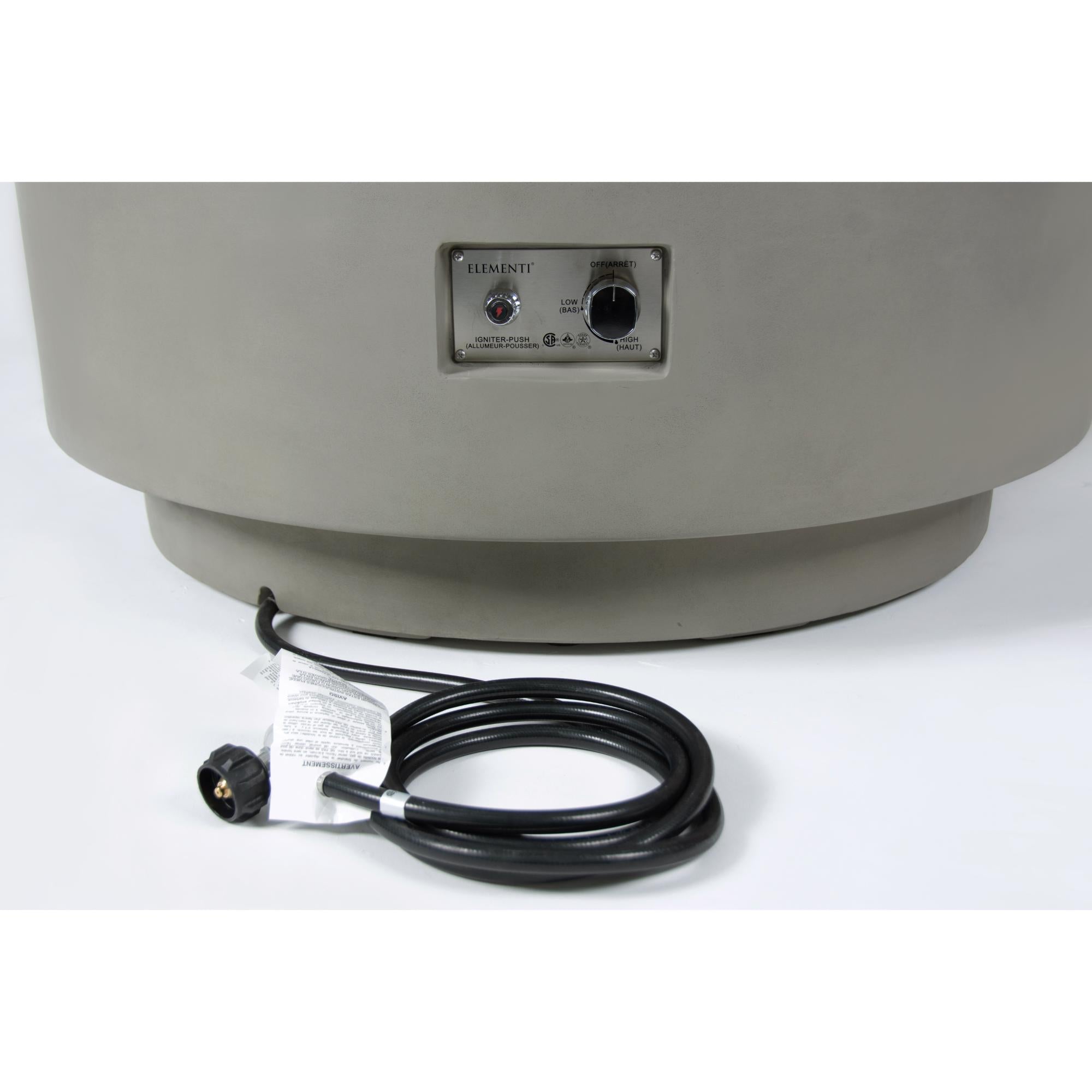 Colosseo 41″ Round Concrete Gas Fire Table – Elementi Plus