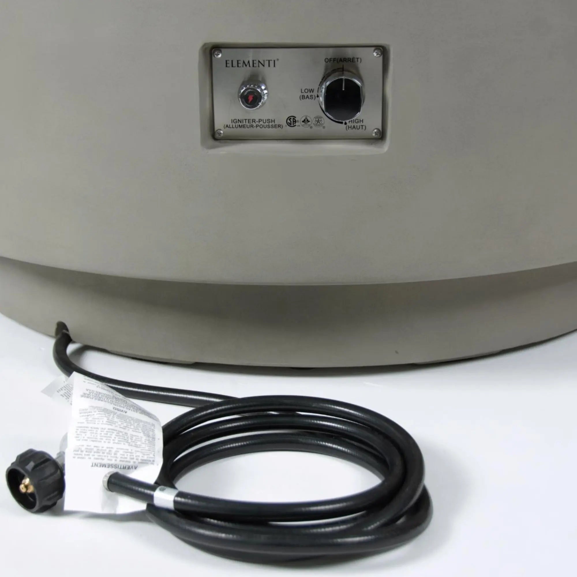 Colosseo 41″ Round Concrete Gas Fire Table – Elementi Plus Elementi